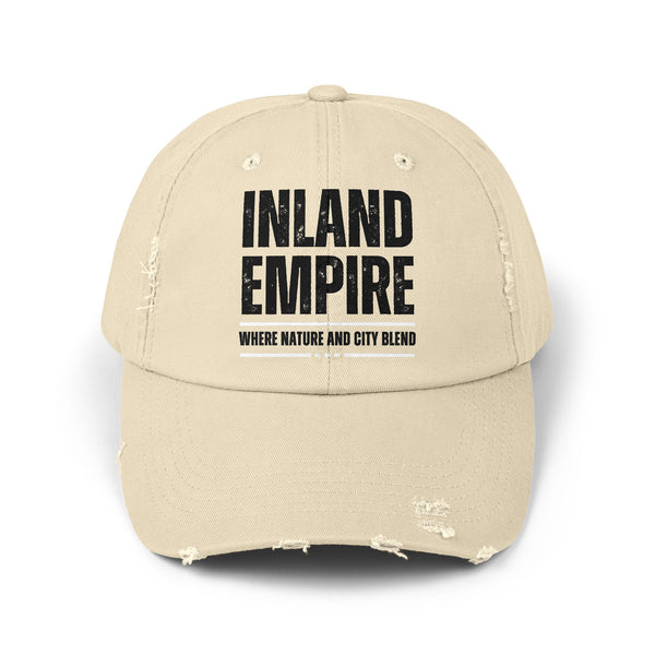 Inland Empire Distressed Cap, Casual Hat for Outdoor Adventures, Perfect Gift, Vintage Style, Unisex Accessory, Trendy Daily Wear