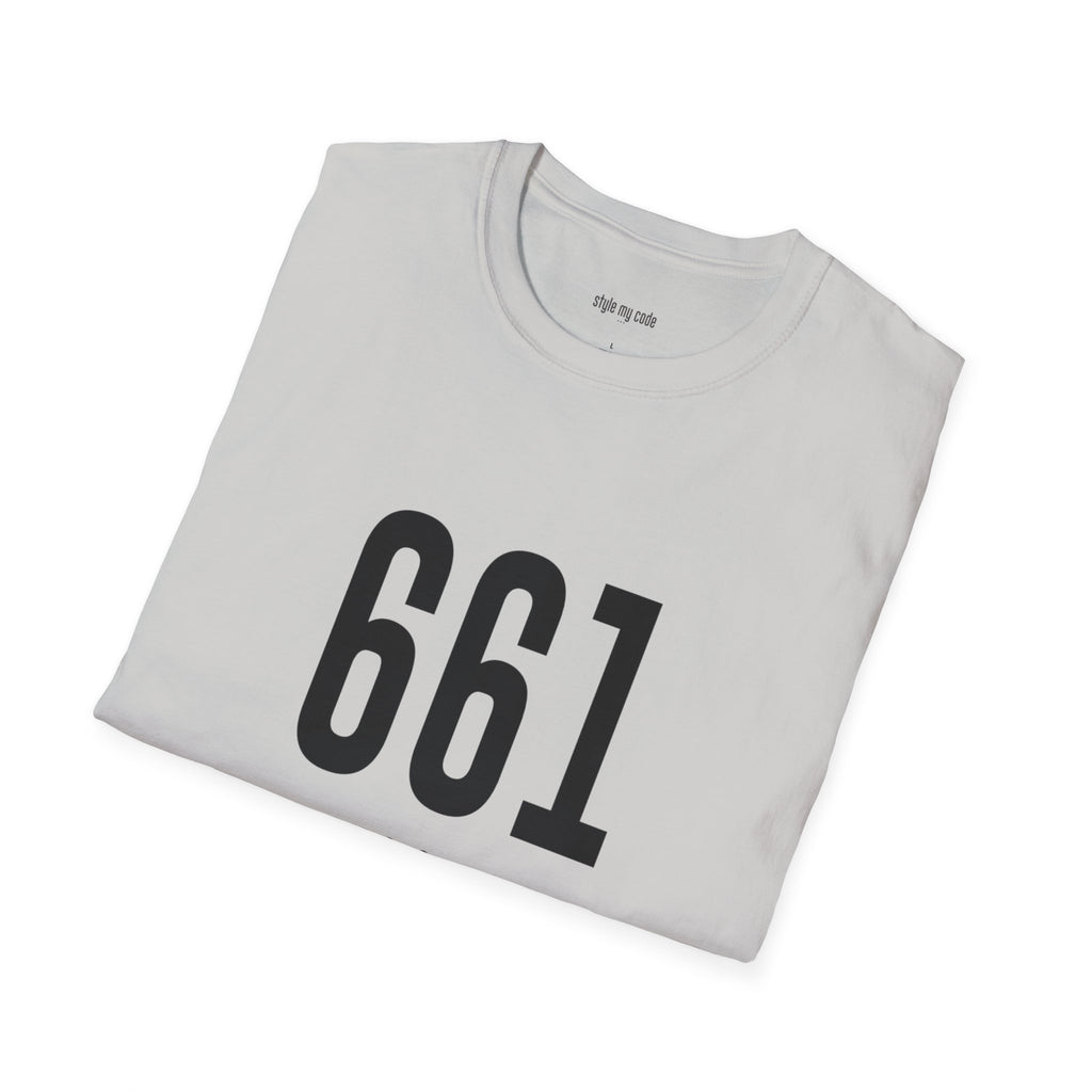 661 Unisex Black Logo Front Soft-style T-Shirt
