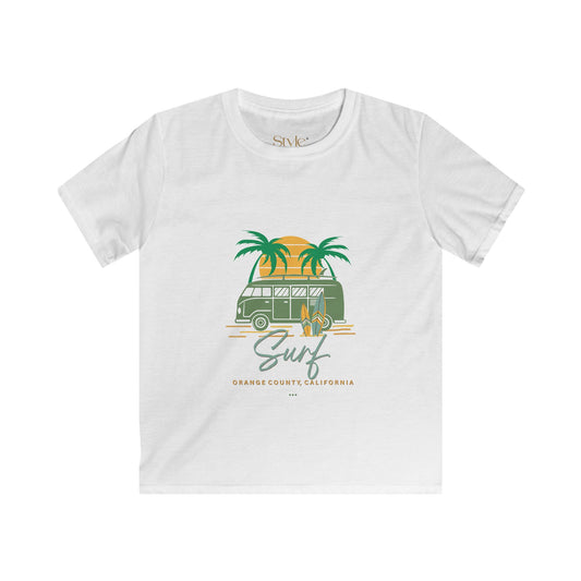 Kids Surf Tee - Island Vibes & Palm Trees - Boys Girls T-Shirt