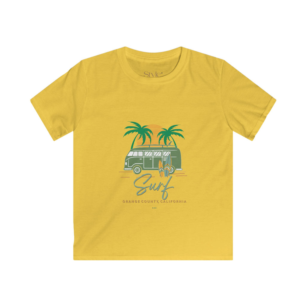 Kids Surf Tee - Island Vibes & Palm Trees - Boys Girls T-Shirt
