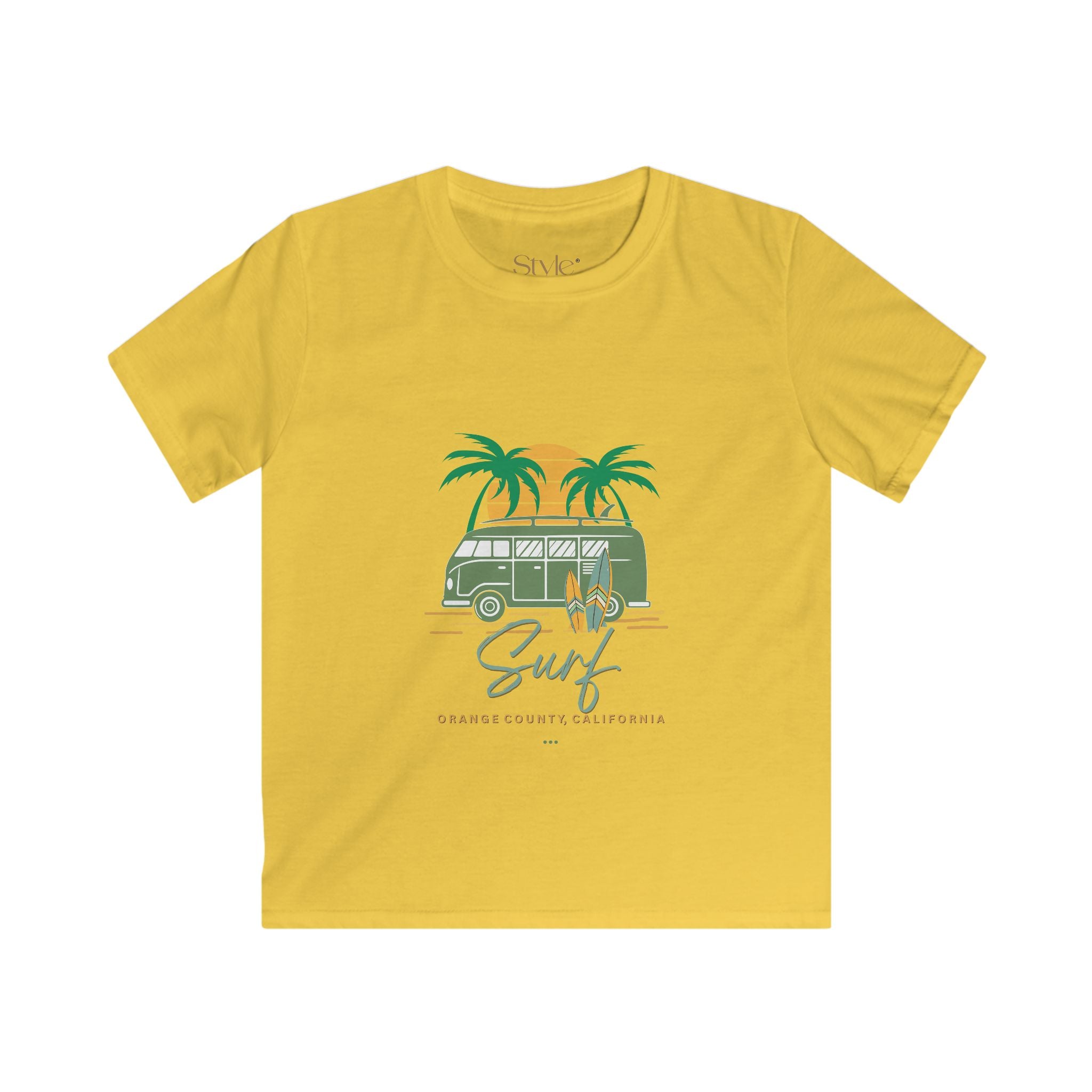Kids Surf Tee - Island Vibes & Palm Trees - Boys Girls T-Shirt