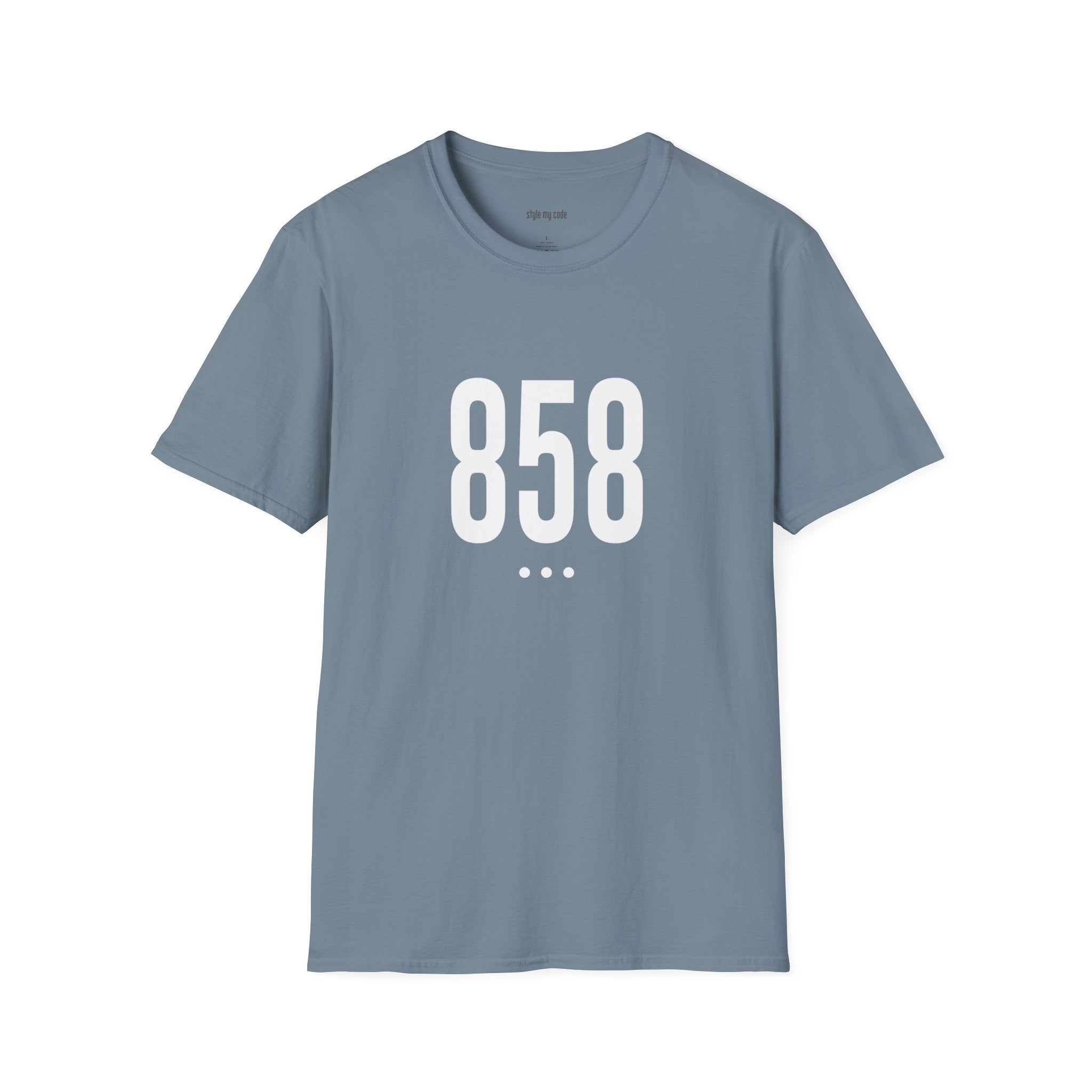 858 White Logo Front Soft-style T-Shirt