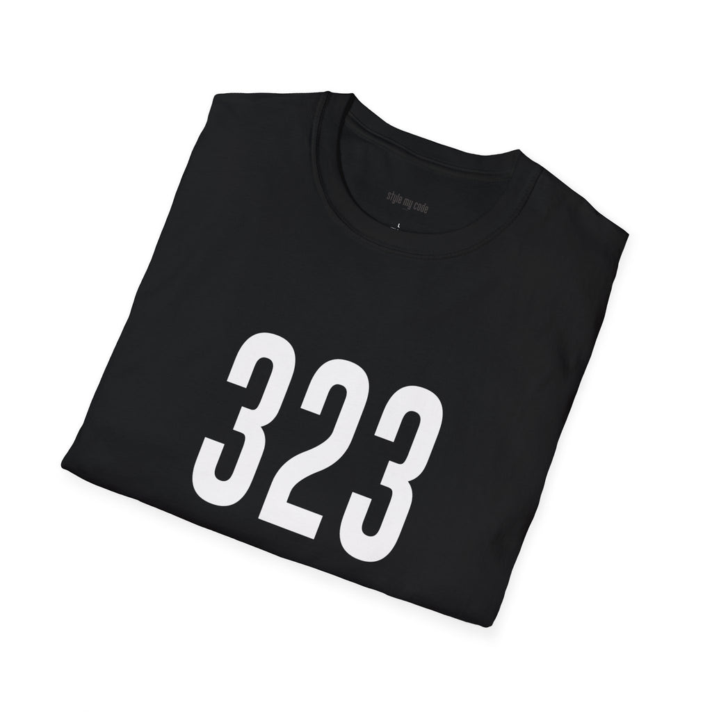 323 White Logo Front T-Shirt
