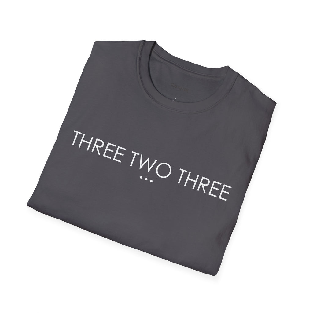"THREE TWO THREE" Design T-Shirt