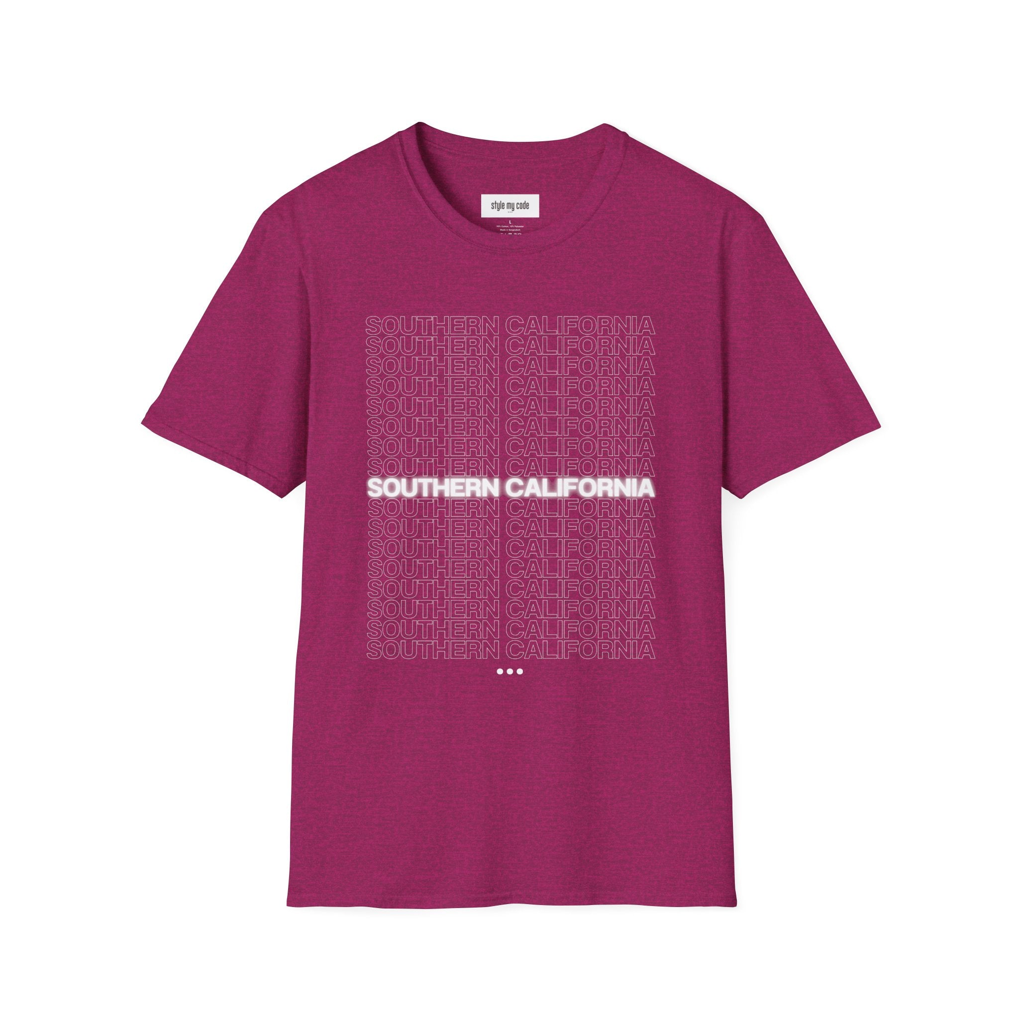Southern California Unisex Softstyle T-Shirt - Casual Graphic Tee for Everyday Wear