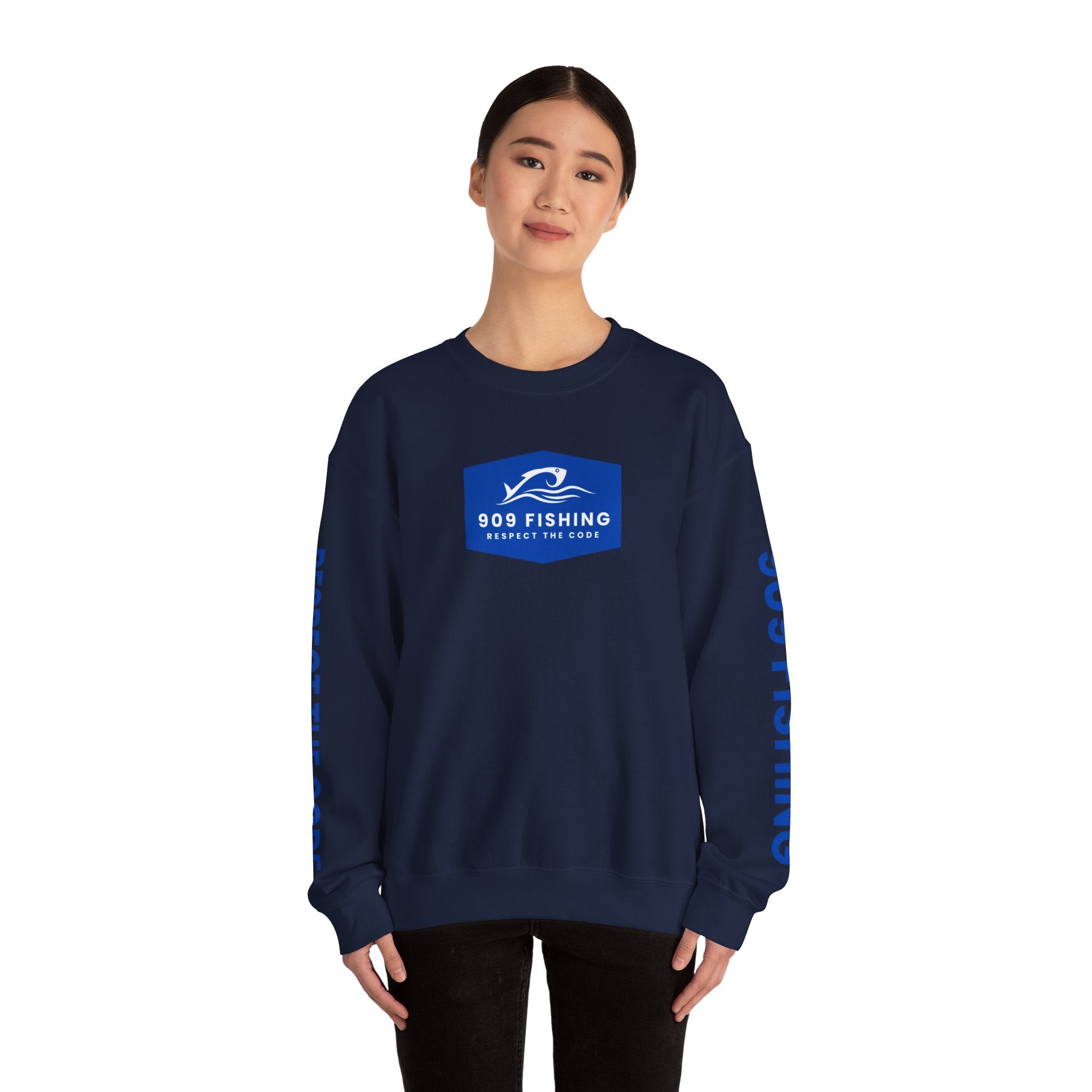 '909 Fishing' Crewneck Sweatshirt - for the Inland Empire Fisherman