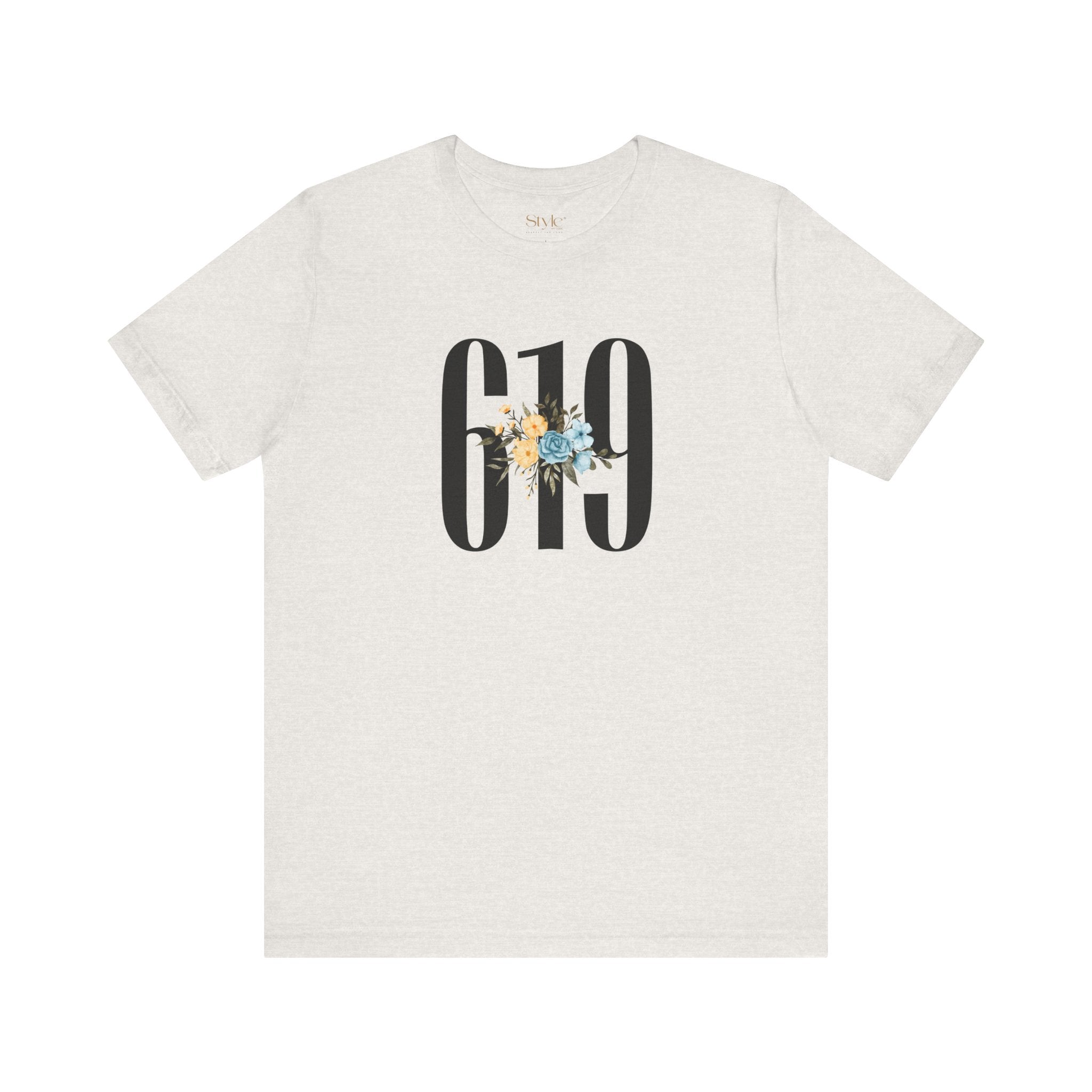 Floral 619 Unisex Tee - Casual, Gift, Birthday, Floral Design, Vintage Style