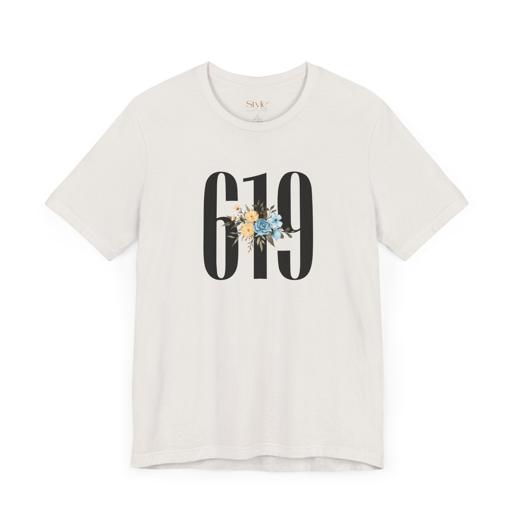 Floral 619 Unisex Tee - Casual, Gift, Birthday, Floral Design, Vintage Style