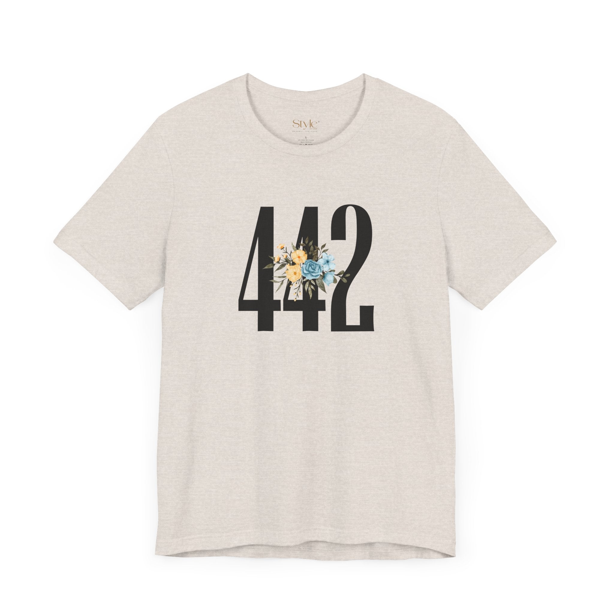 Floral 442 Unisex Tee - Casual, Gift, Birthday, Floral Design, Vintage Style