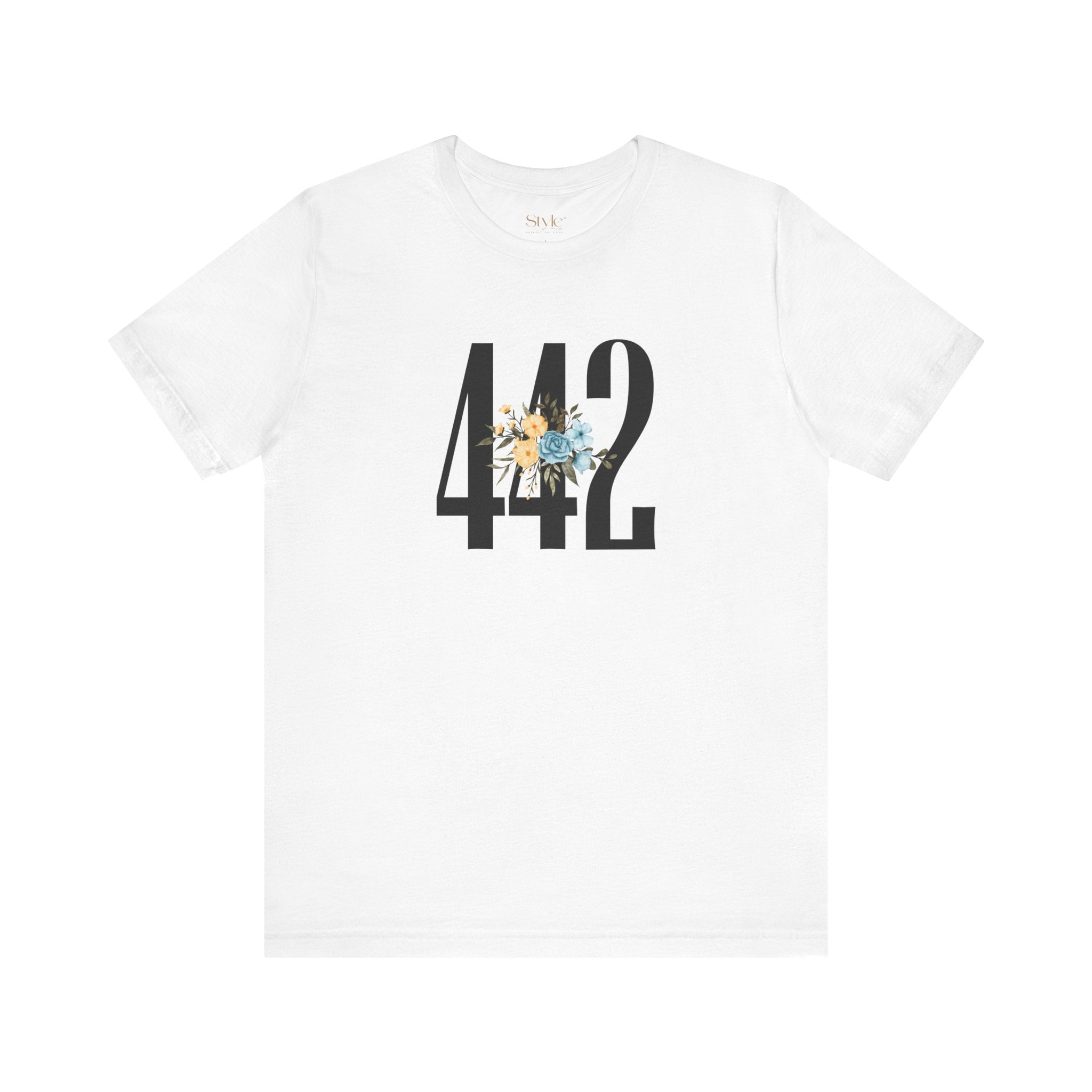 Floral 442 Unisex Tee - Casual, Gift, Birthday, Floral Design, Vintage Style
