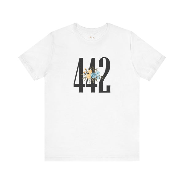 Floral 442 Unisex Tee - Casual, Gift, Birthday, Floral Design, Vintage Style