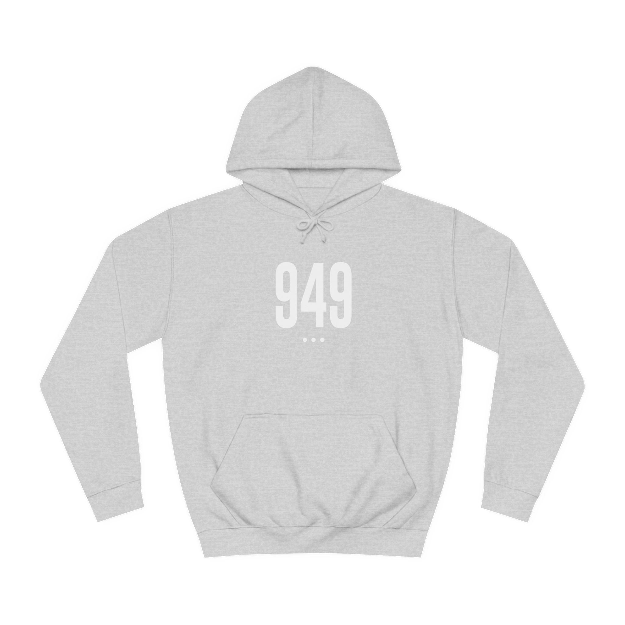 949 White Logo Front Hoodie