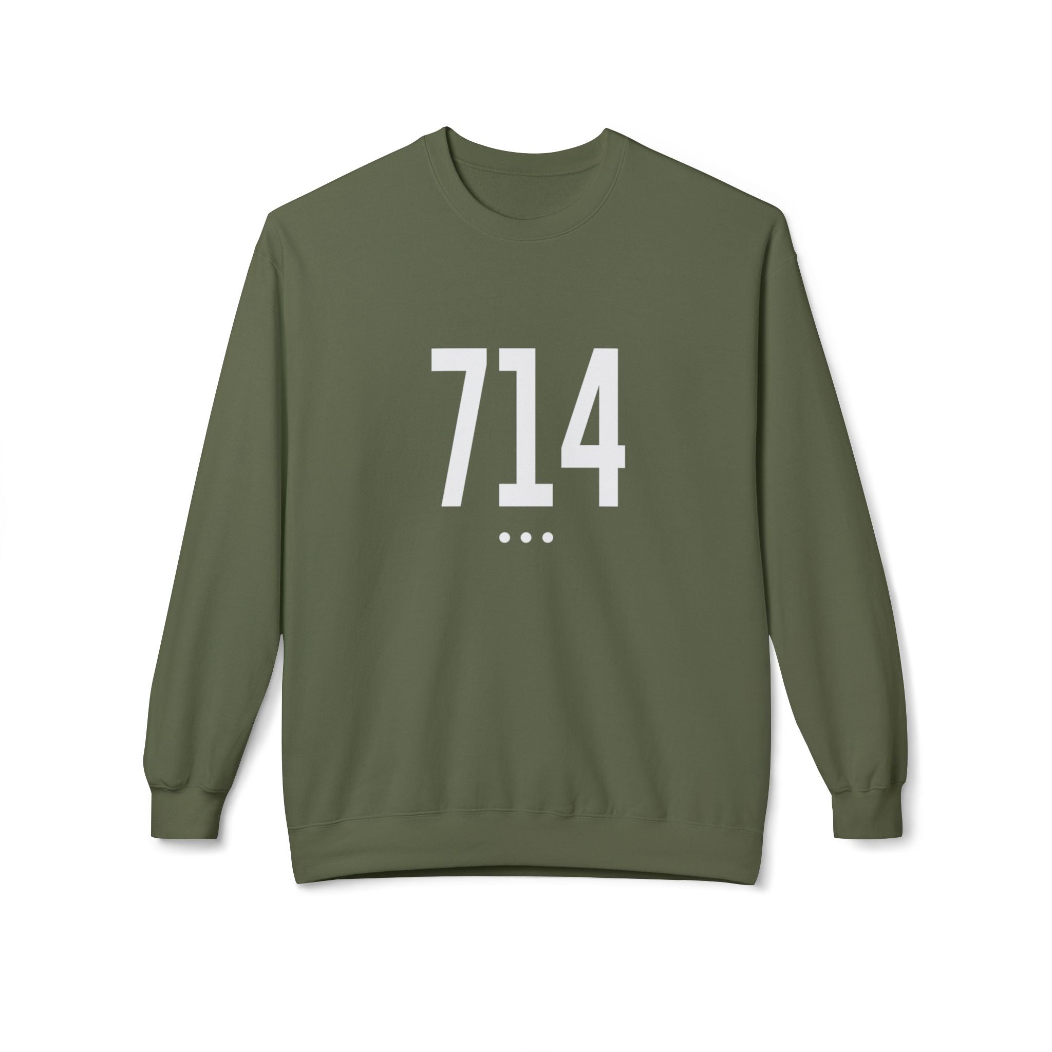 714 White Logo Front Sweatshirt