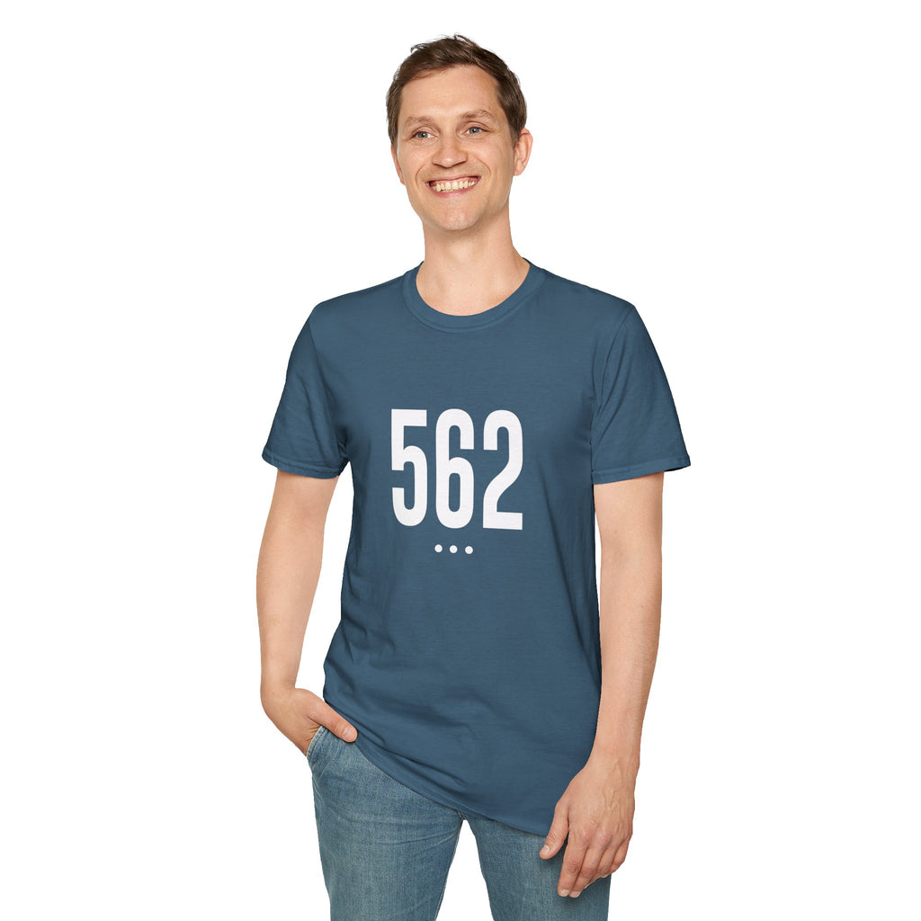 562 White Logo Front Unisex Softstyle T-Shirt
