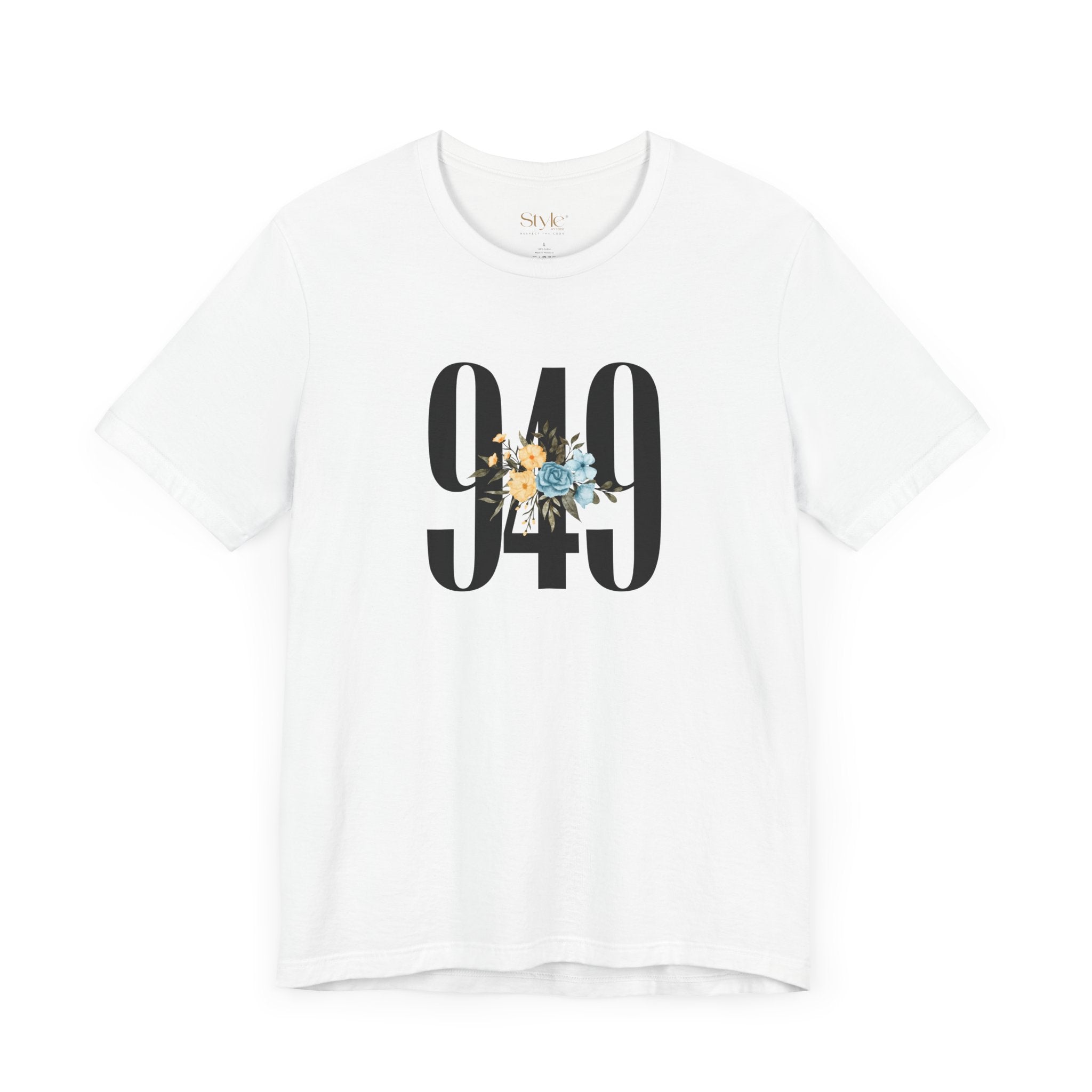 Floral 949 Unisex Tee - Casual, Gift, Birthday, Floral Design, Vintage Style