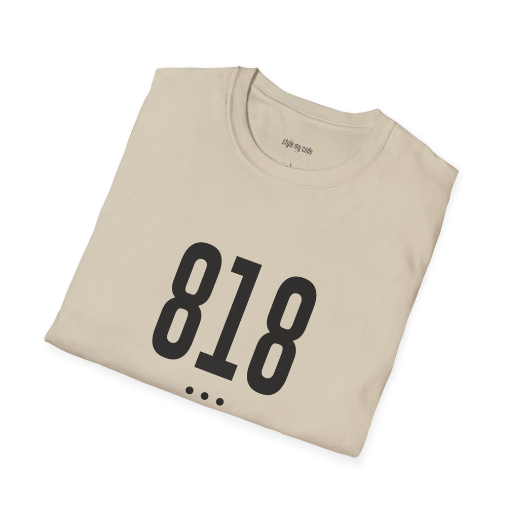 818 Black Logo Front Soft-Style T-Shirt