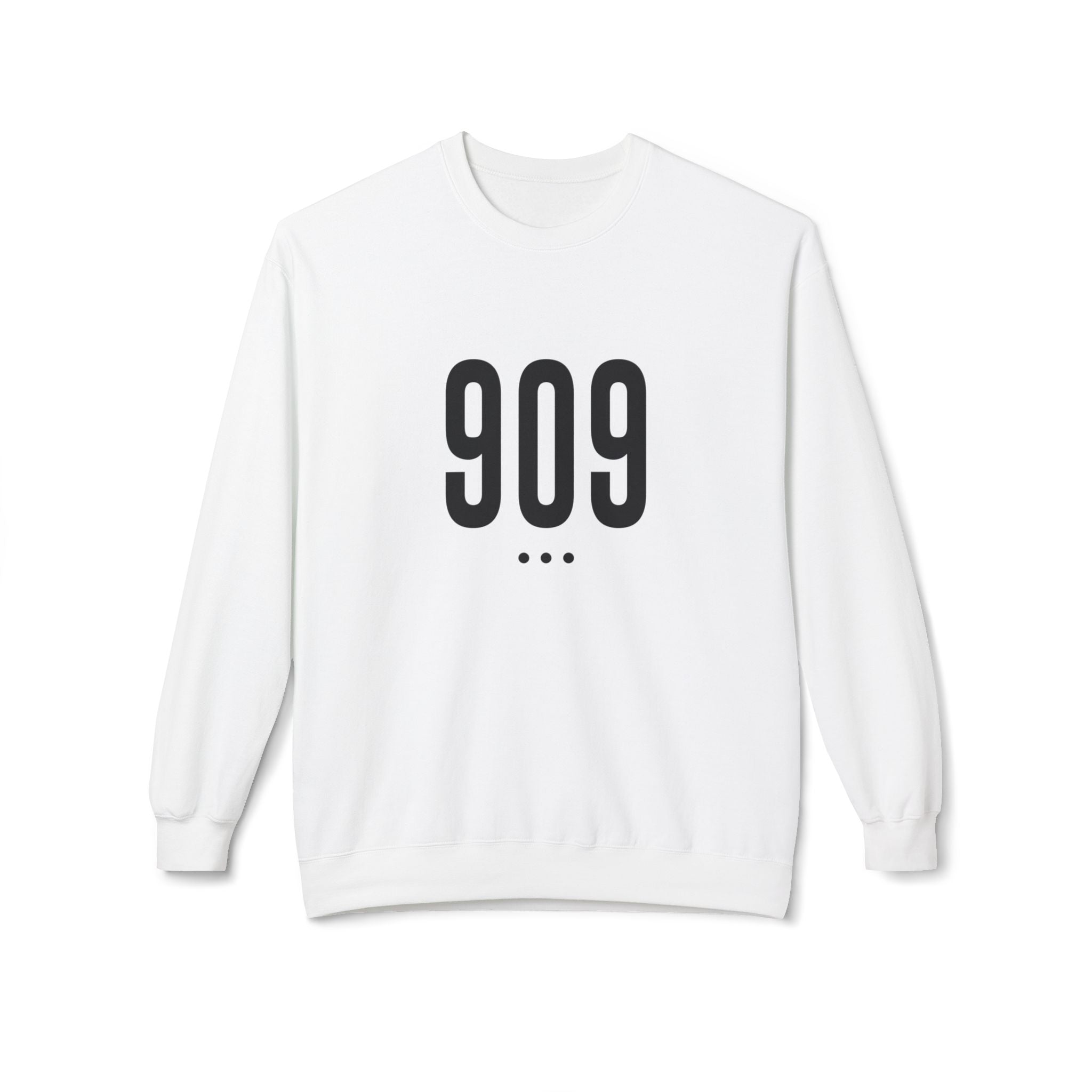 909 Black Logo Front Crewneck Sweatshirt