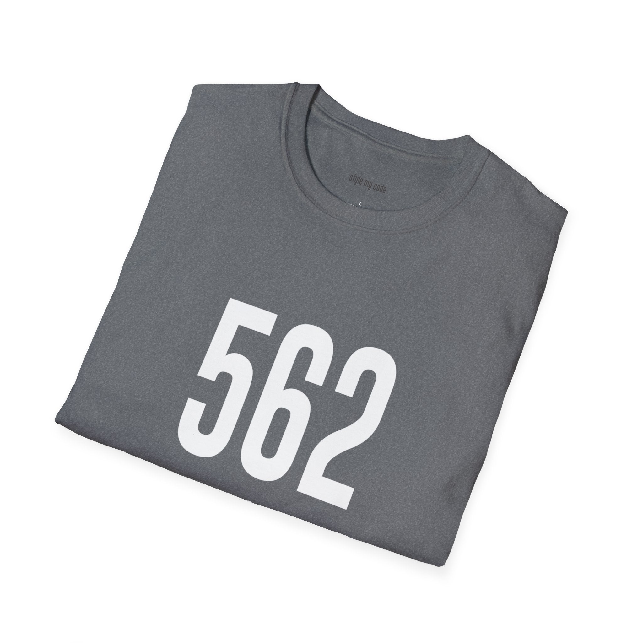 562 White Logo Front Unisex Softstyle T-Shirt