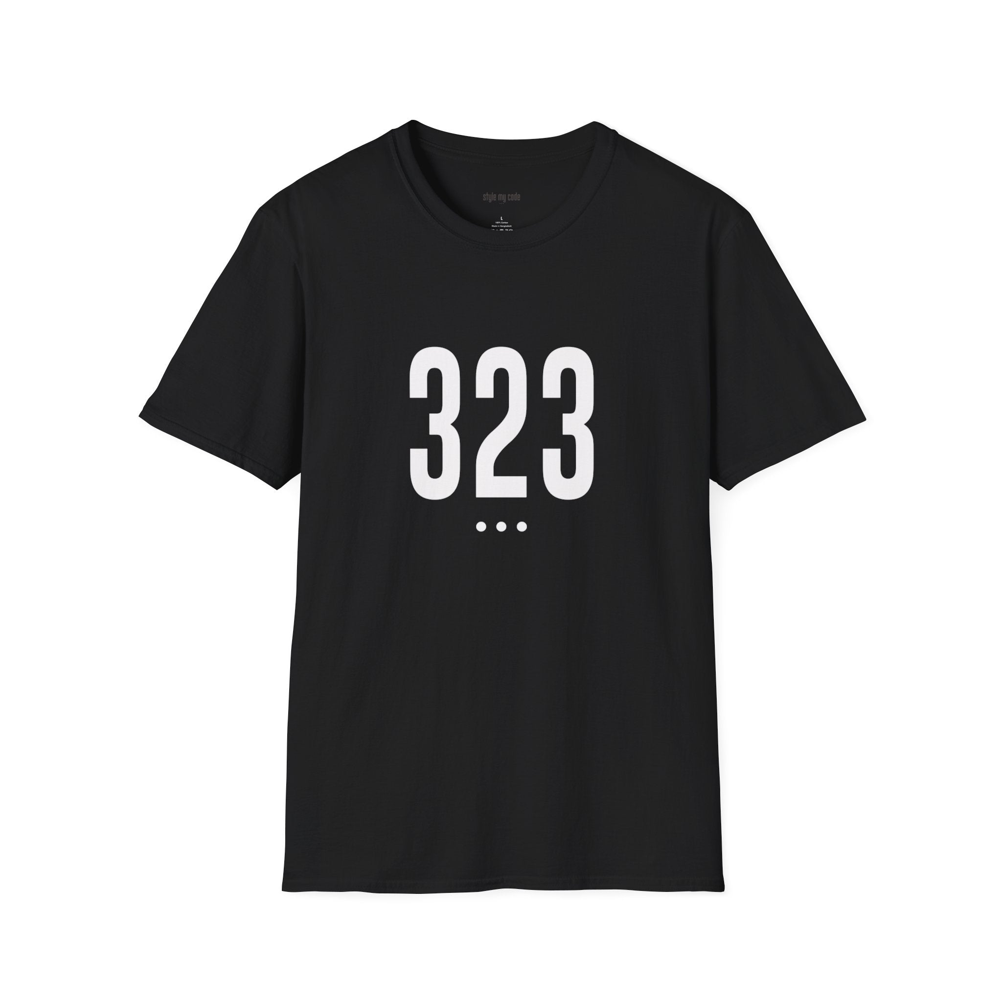 323 White Logo Front T-Shirt