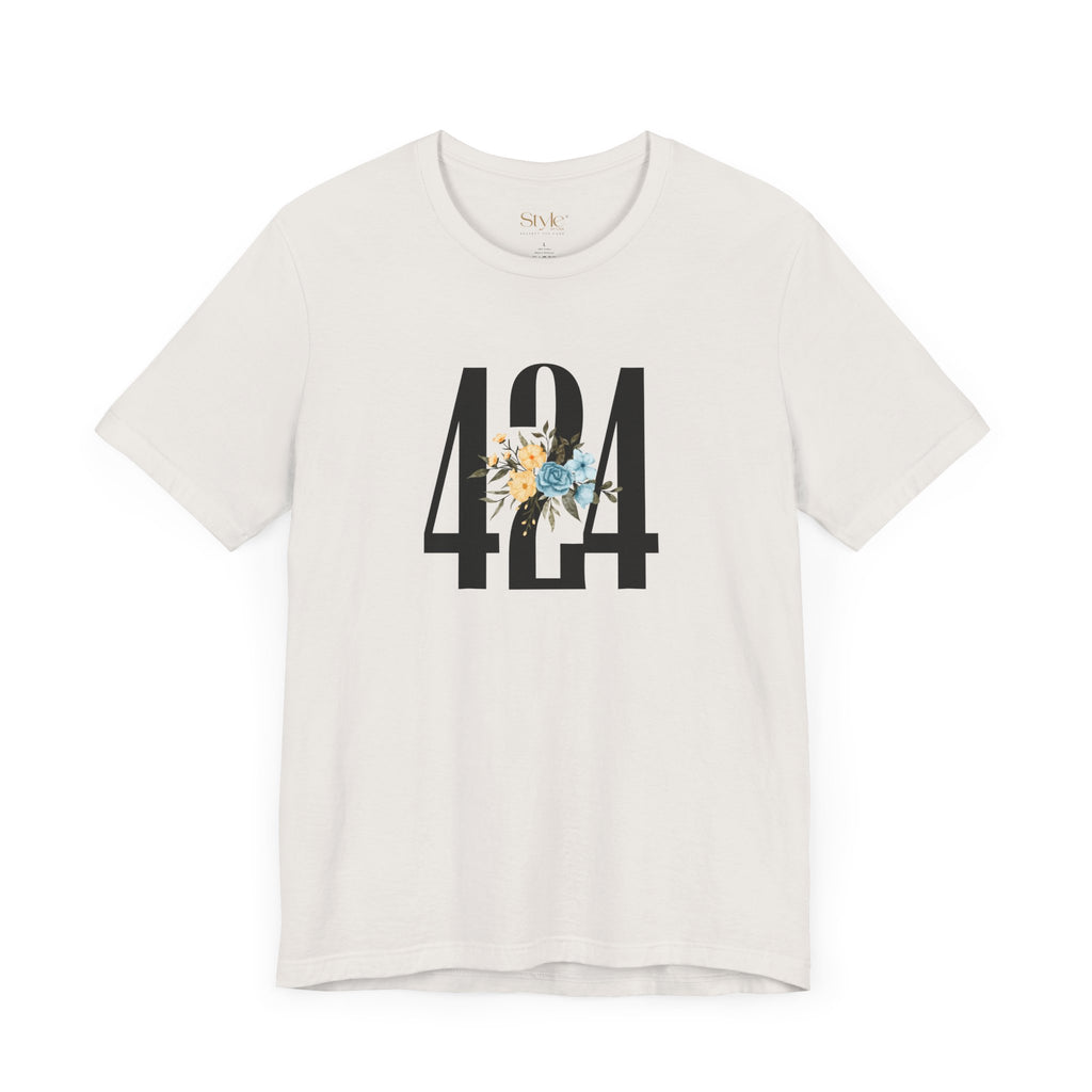 Floral 424 Unisex Tee - Casual, Gift, Birthday, Floral Design, Vintage Style