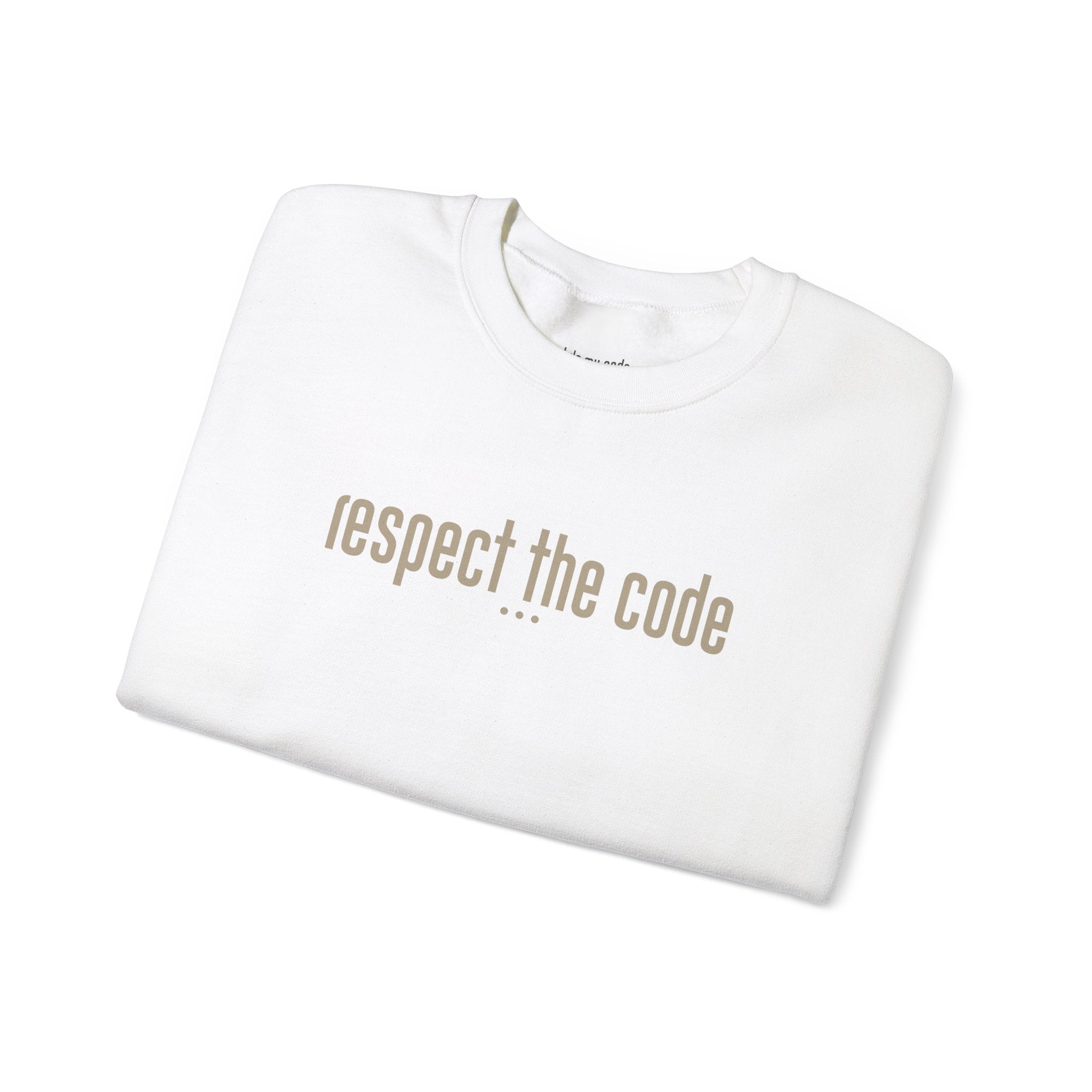 Tan "Respect the Code"  Crewneck Sweatshirt