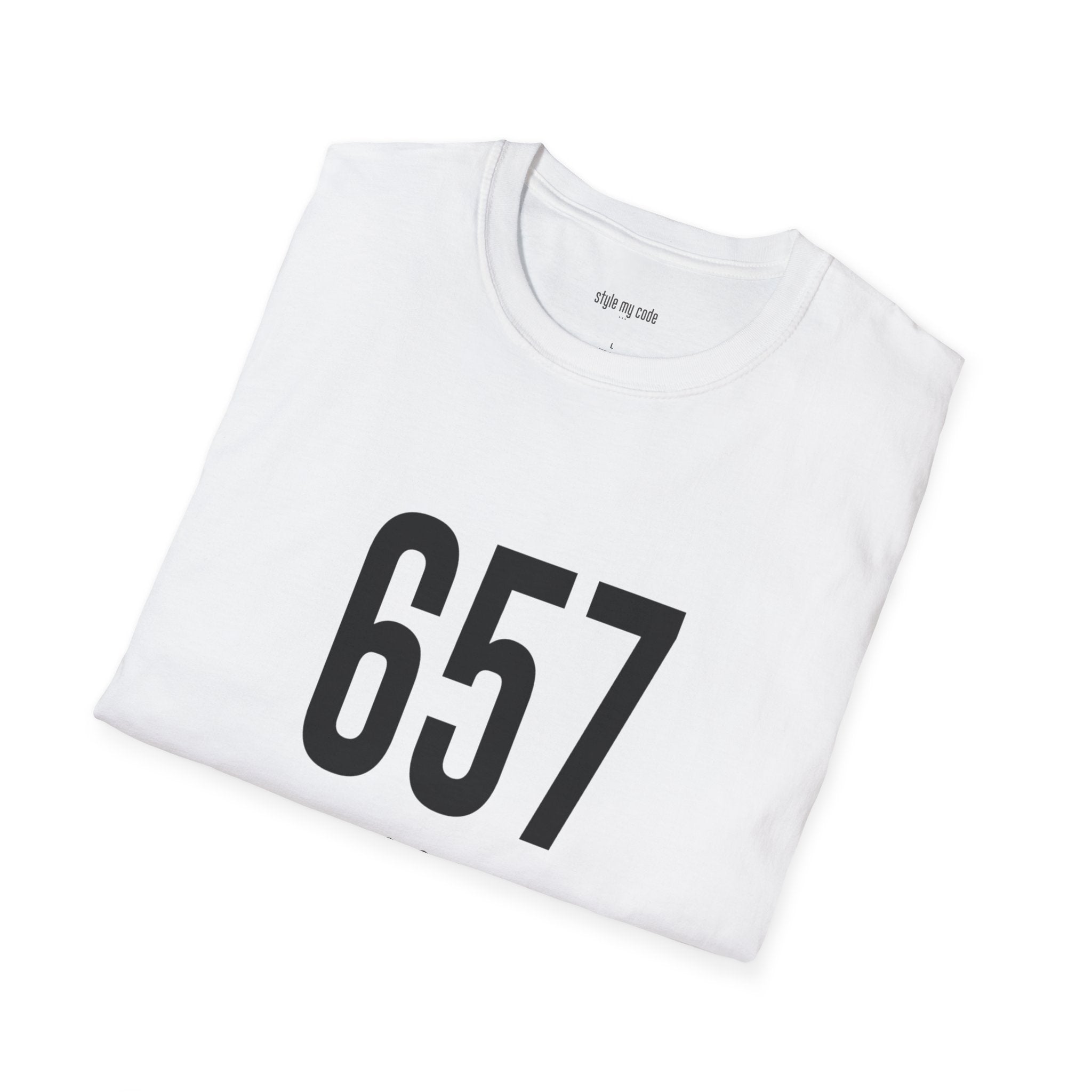 657 Black Logo Black Logo Unisex Softstyle T-Shirt