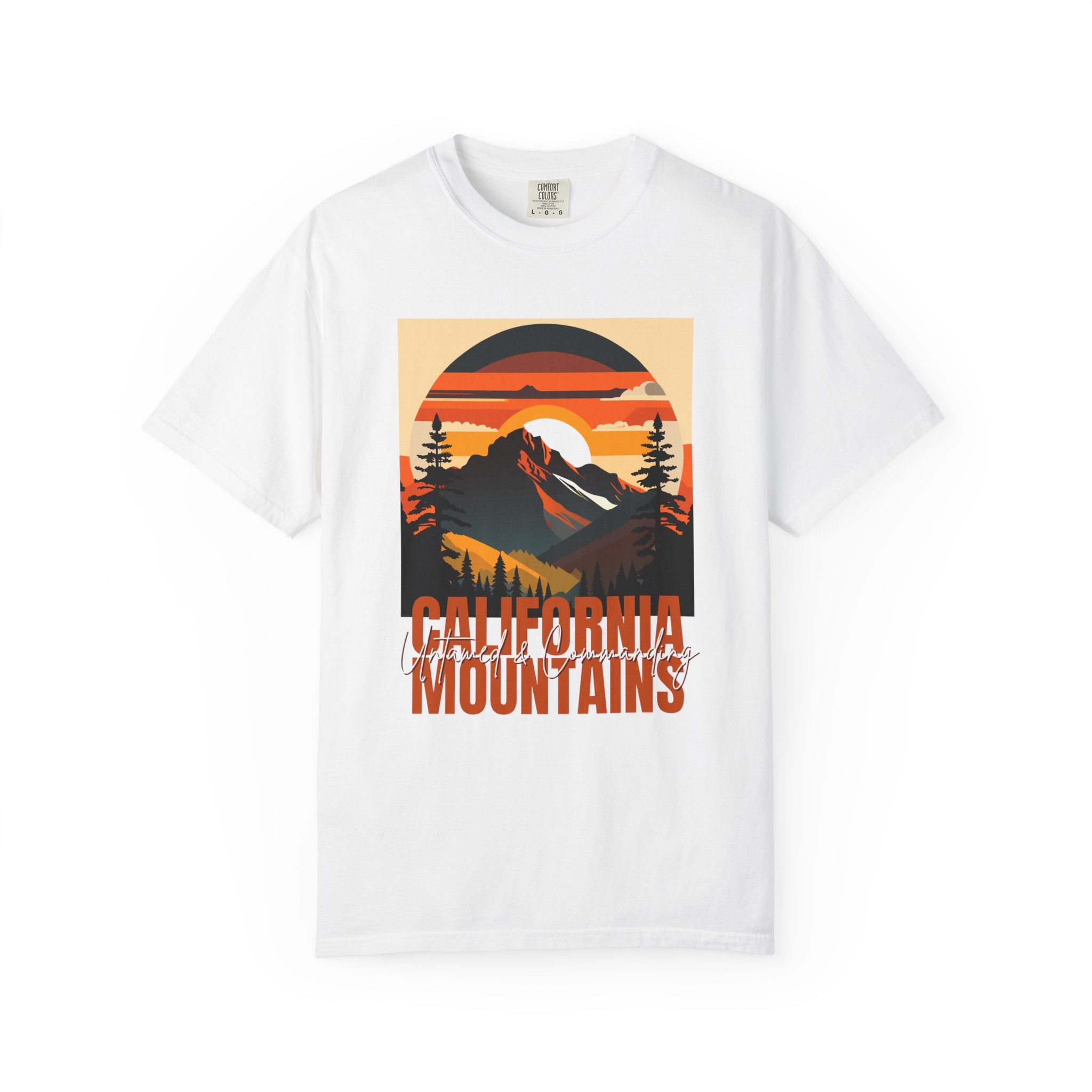 California Mountains Graphic T-Shirt - Unisex, Eco-Friendly, Perfect for Outdoor Lovers