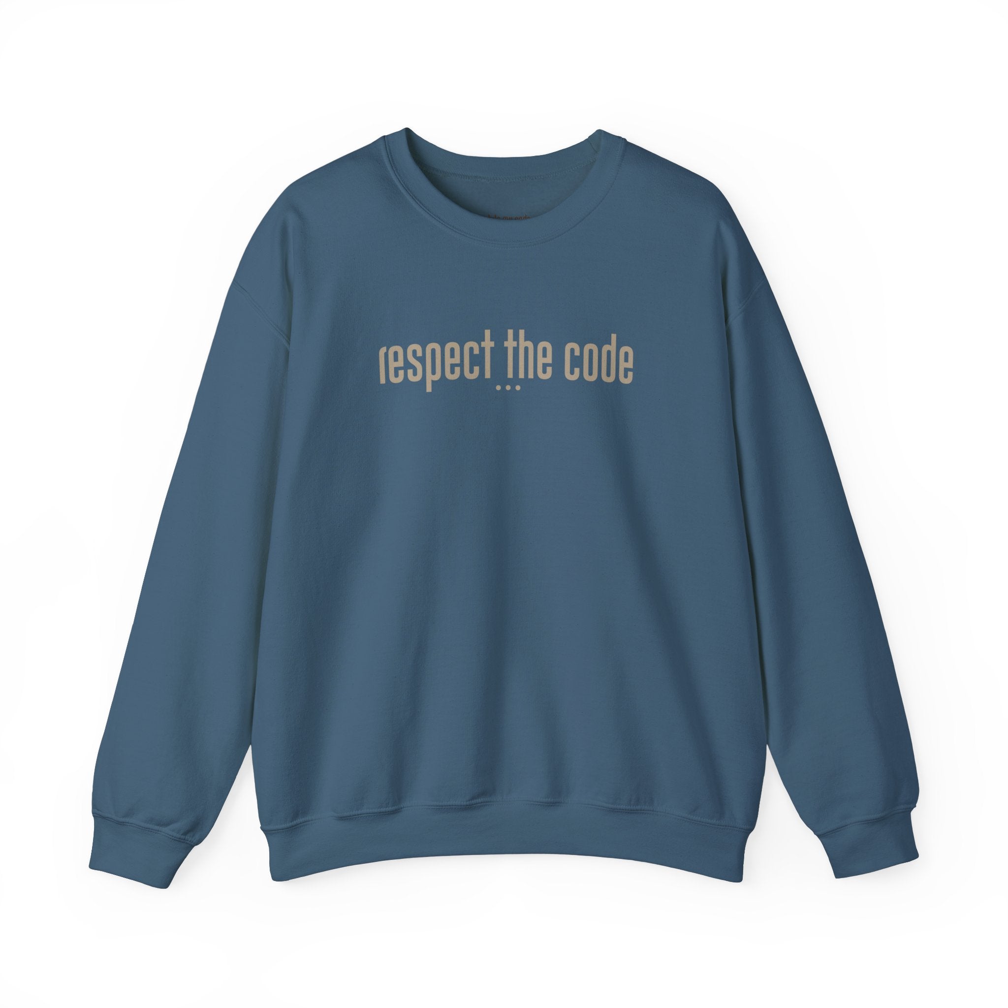 Tan "Respect the Code"  Crewneck Sweatshirt