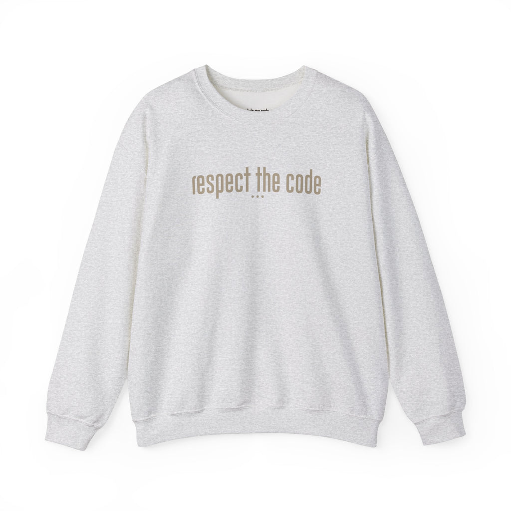 Tan "Respect the Code"  Crewneck Sweatshirt