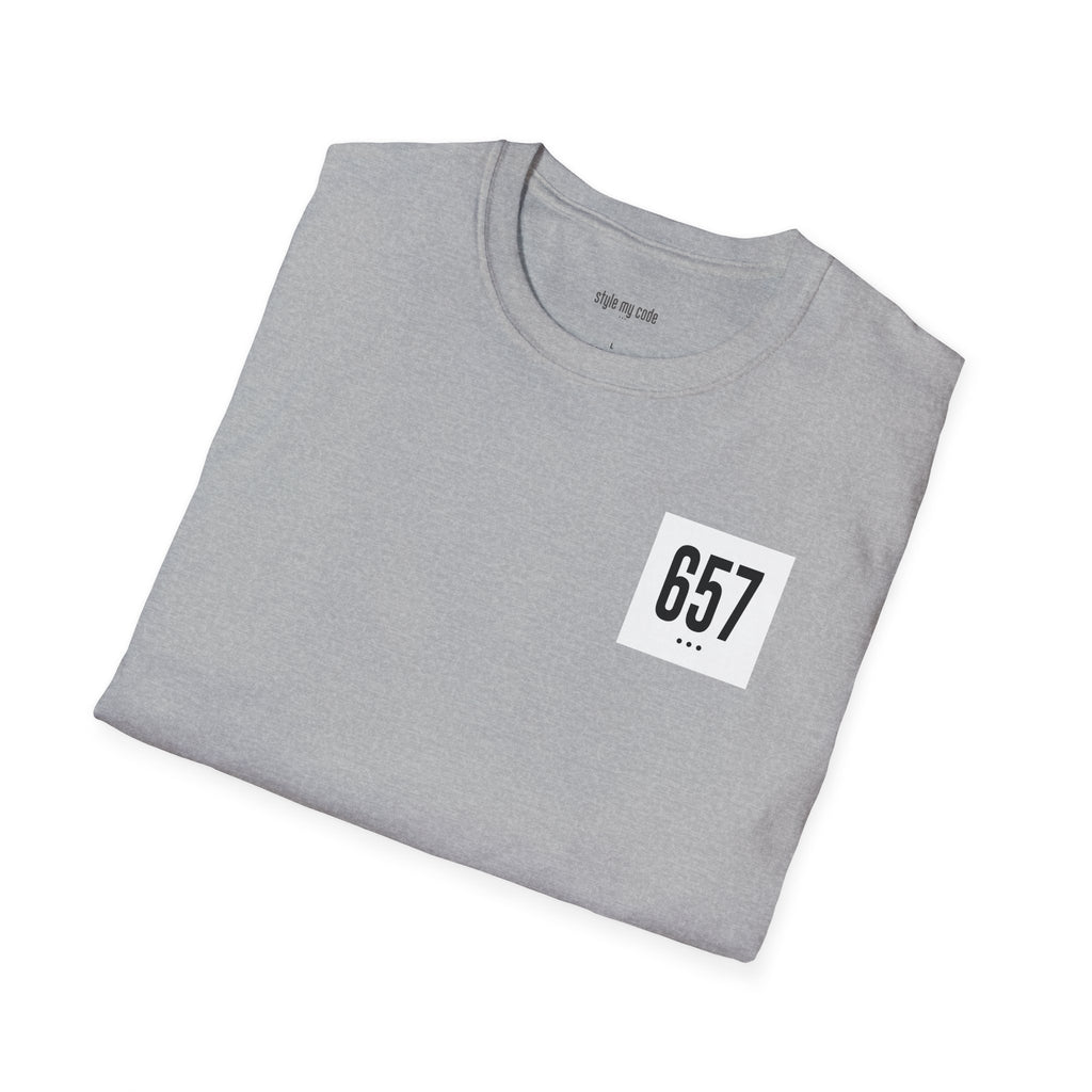 657 Black Logo Unisex Softstyle T-Shirt