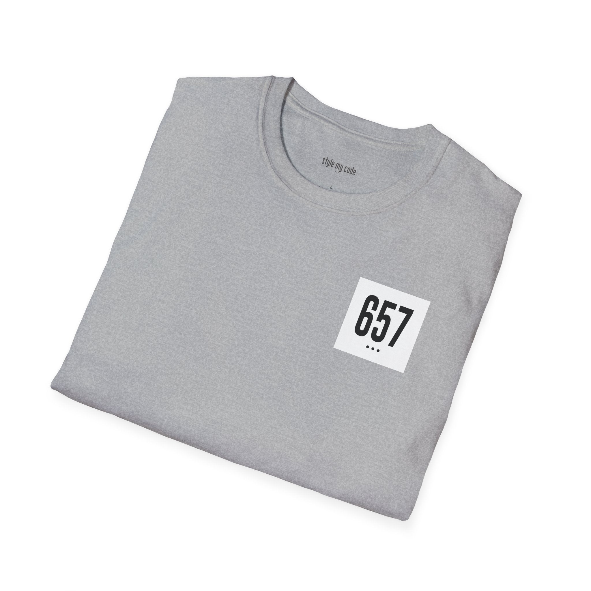 657 Black Logo Unisex Softstyle T-Shirt
