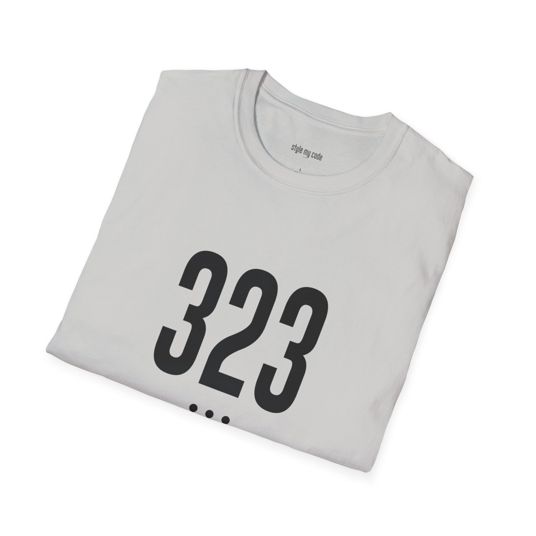 323 Black Logo Front T-Shirt