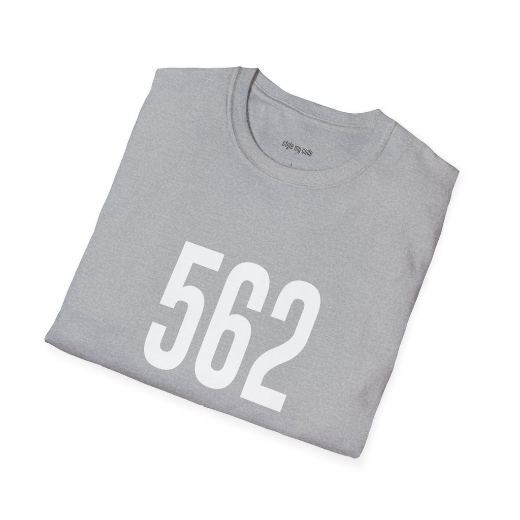 562 White Logo Front Unisex Softstyle T-Shirt