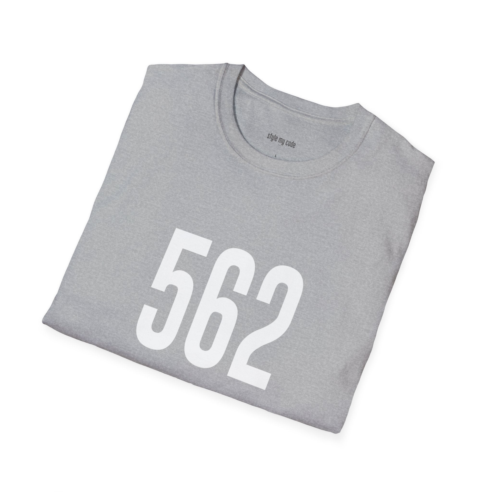 562 White Logo Front Unisex Softstyle T-Shirt