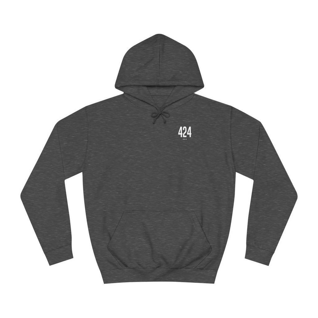 424 White Logo Unisex College Hoodie