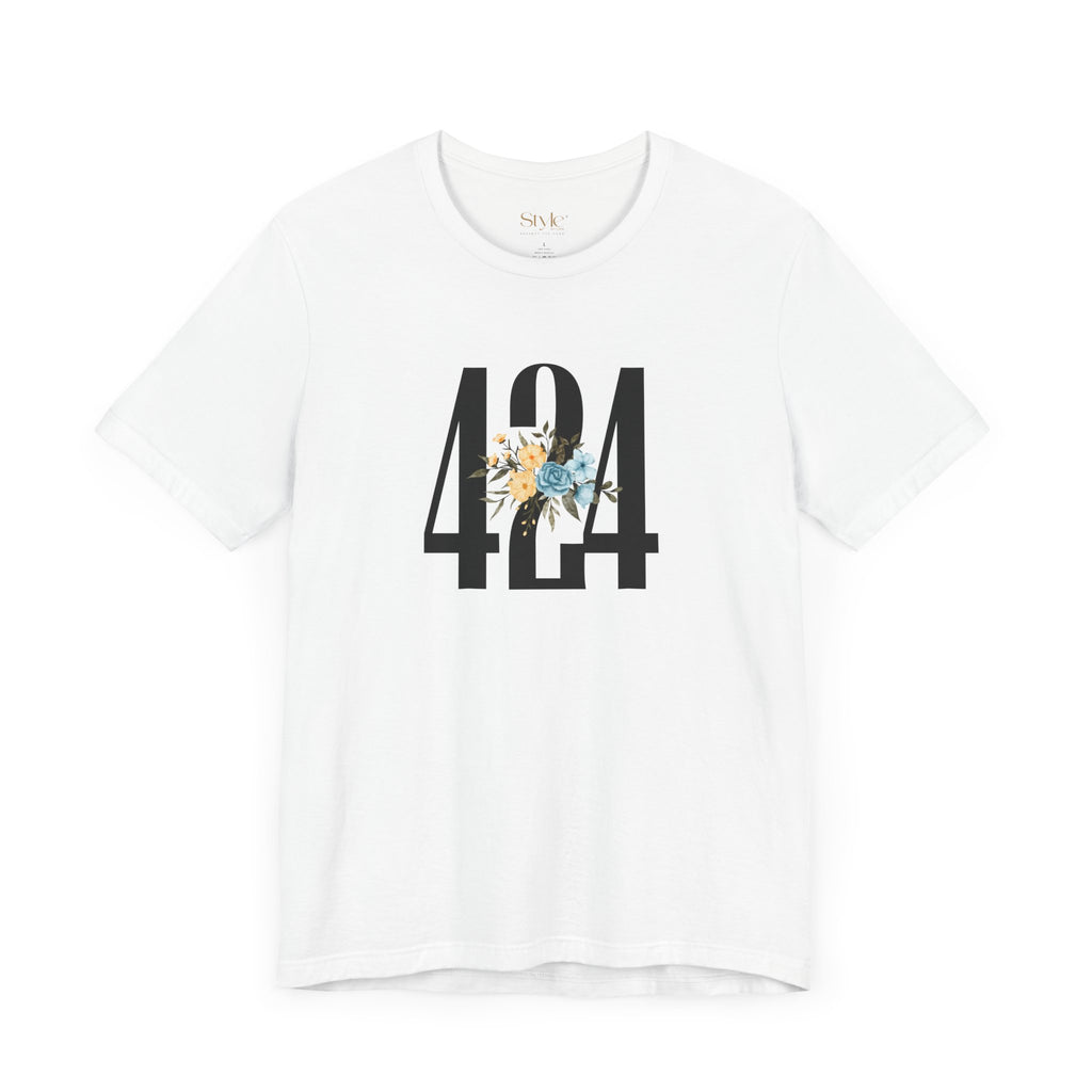 Floral 424 Unisex Tee - Casual, Gift, Birthday, Floral Design, Vintage Style