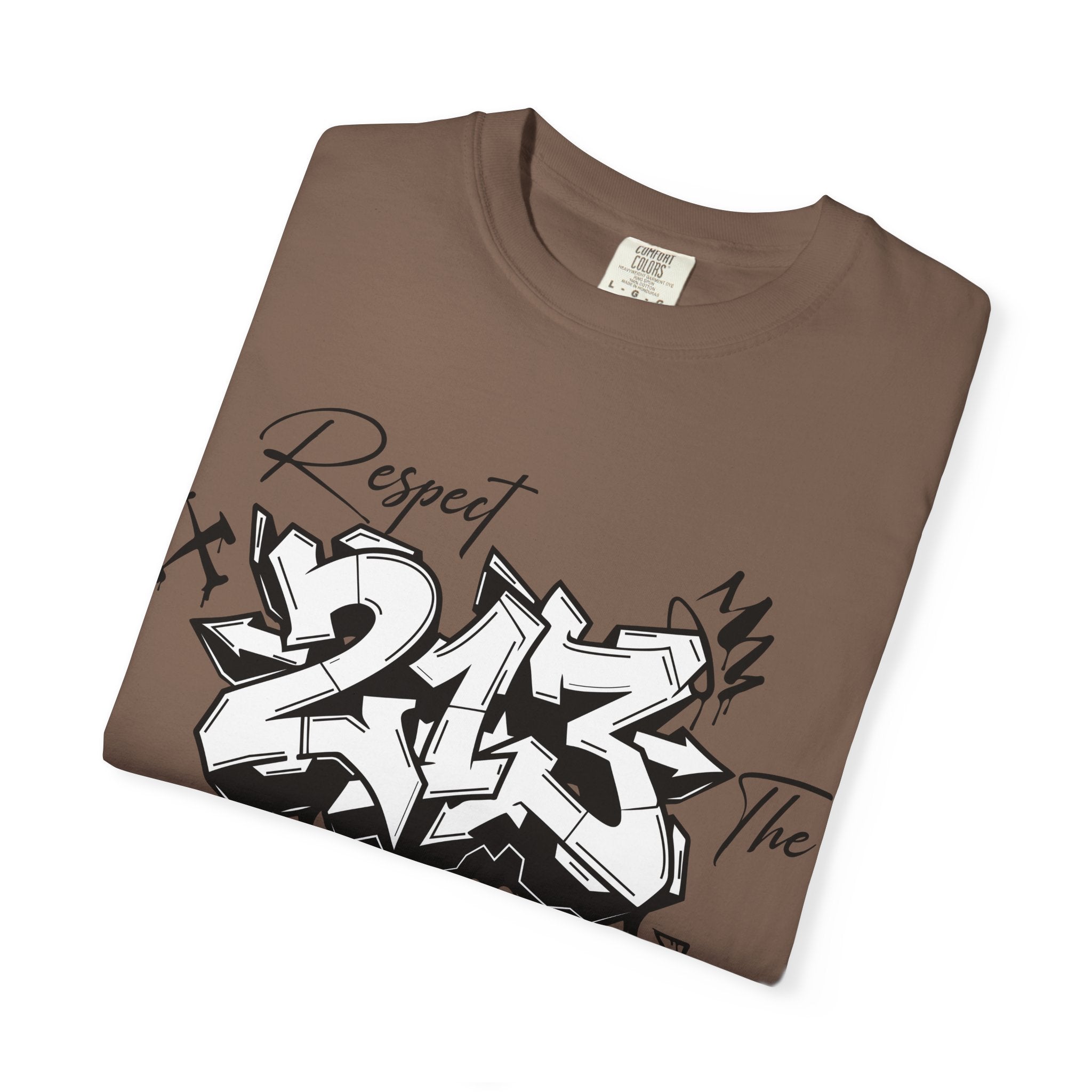 Respect the Code 213 Black and White Graffiti T-Shirt