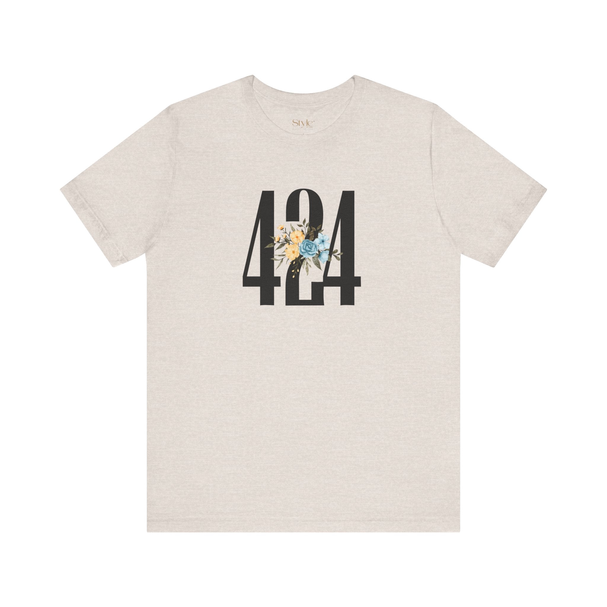 Floral 424 Unisex Tee - Casual, Gift, Birthday, Floral Design, Vintage Style