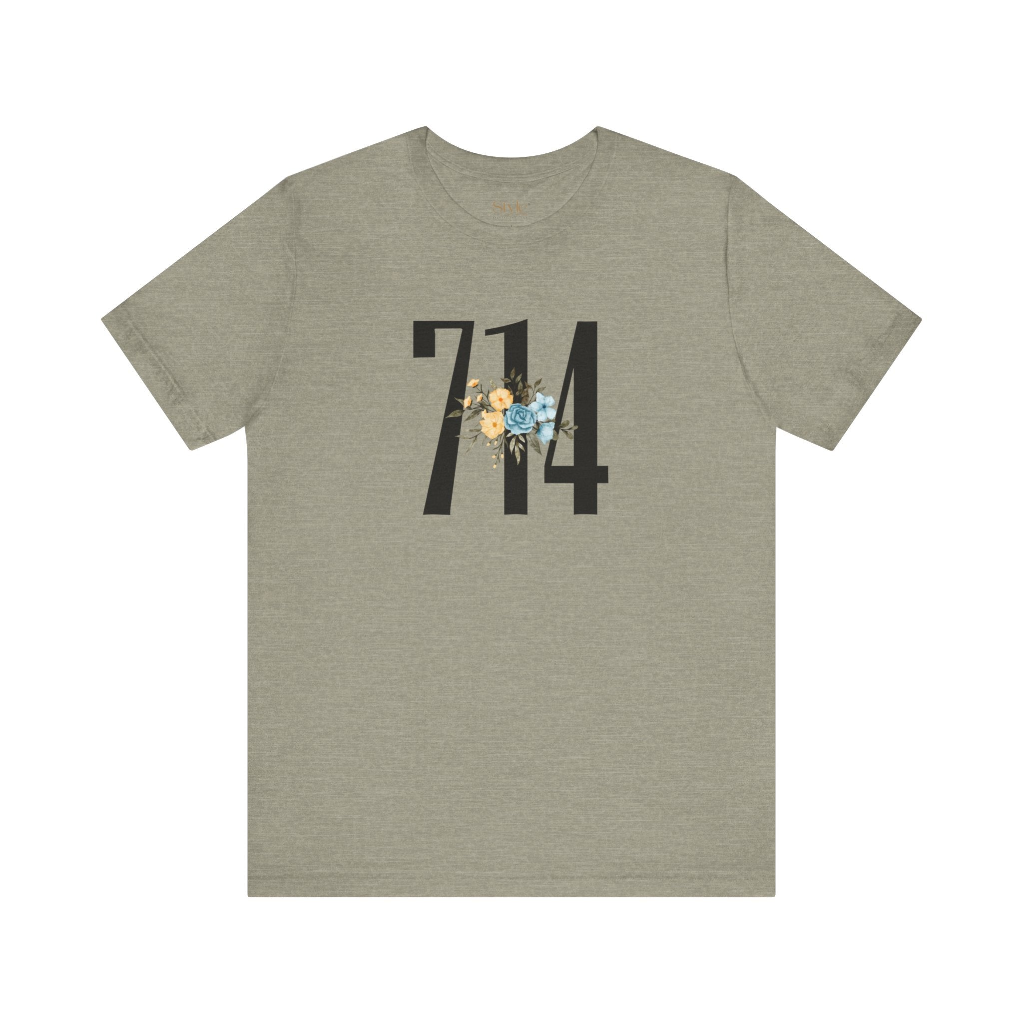 Floral 714 Unisex Tee - Casual, Gift, Birthday, Floral Design, Vintage Style