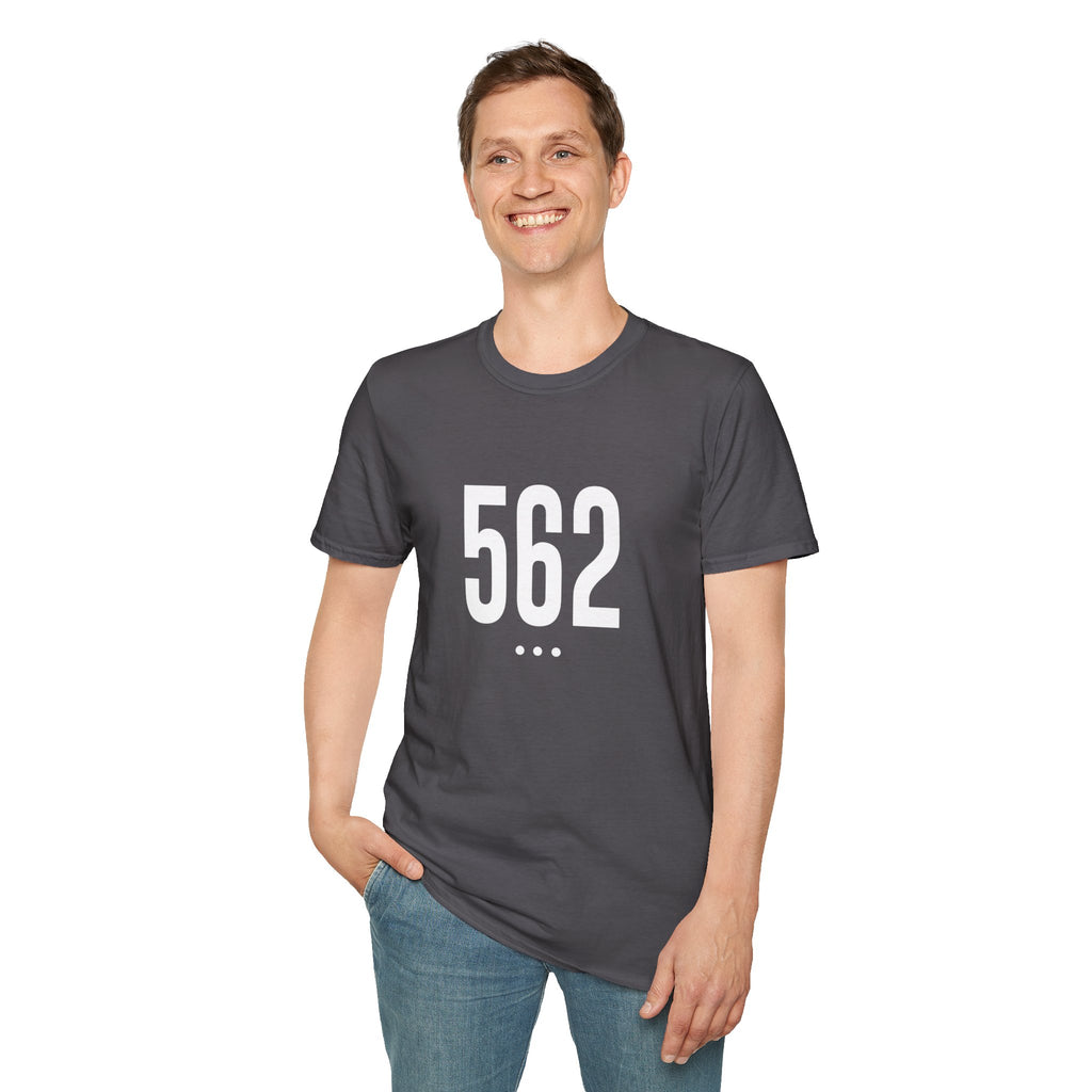 562 White Logo Front Unisex Softstyle T-Shirt