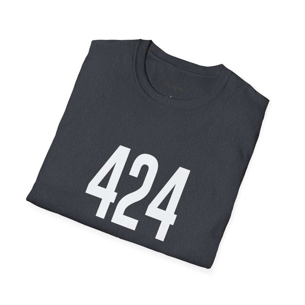 424 White Logo Front Unisex Softstyle T-Shirt