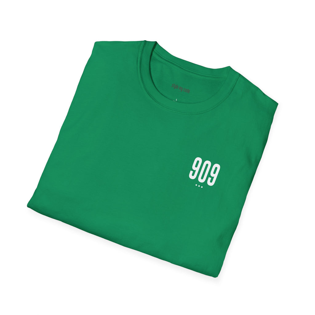 909 White Logo Soft-Style T-Shirt