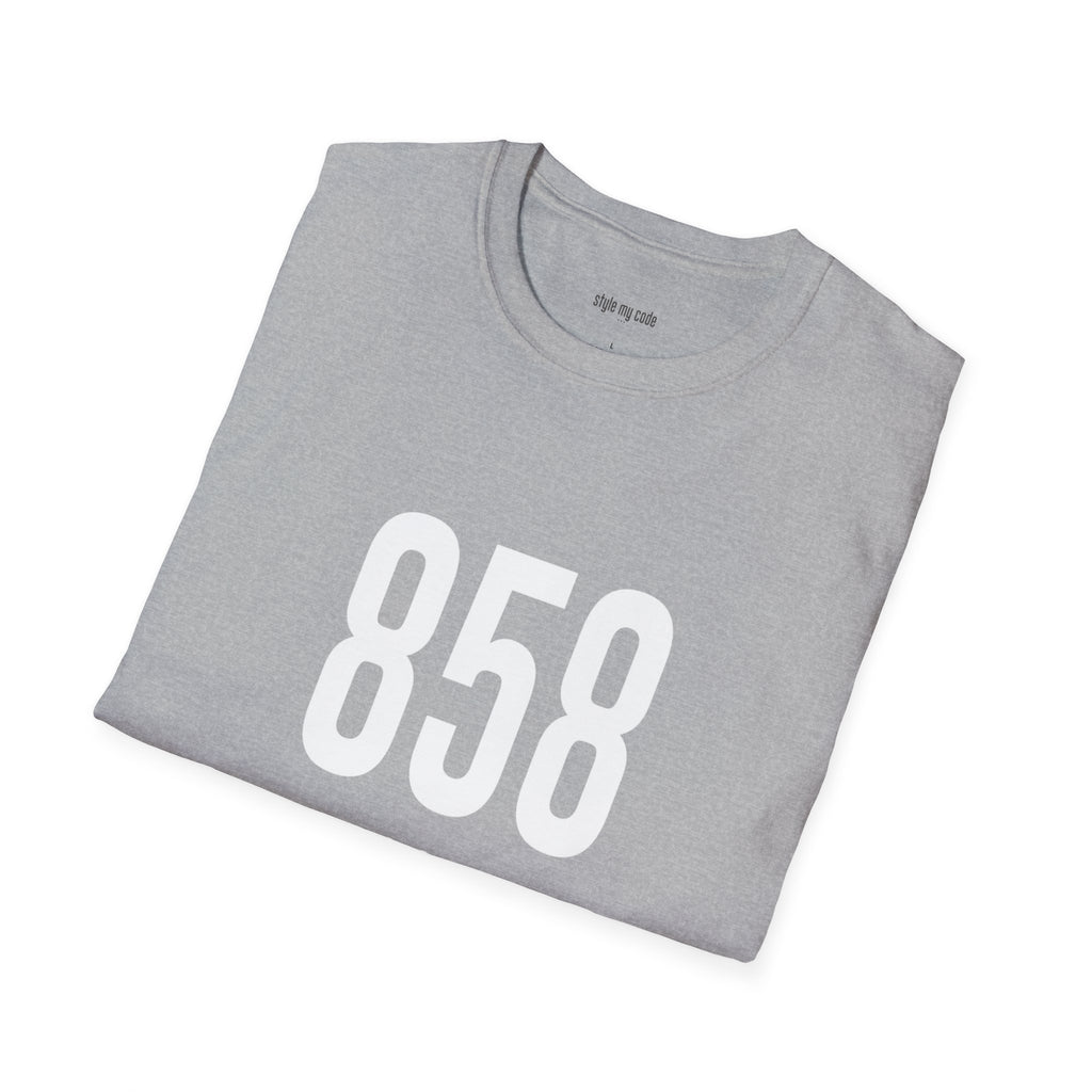 858 White Logo Front Soft-style T-Shirt