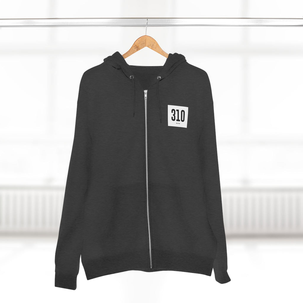 310 LA Street Style Unisex Zip Hoodie, Comfortable Layer, Great for Athleisure, Urban Fashion, Casual Wear