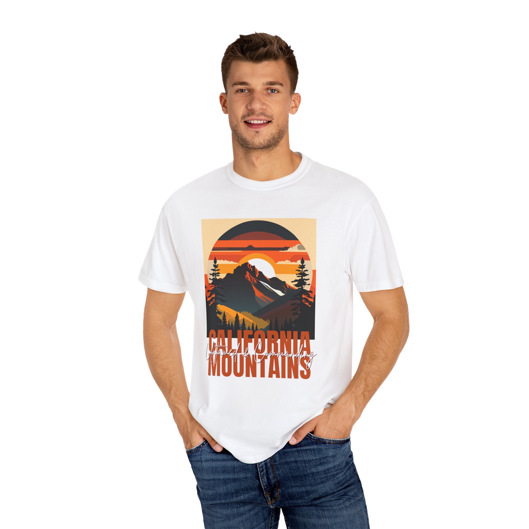 California Mountains Graphic T-Shirt - Unisex, Eco-Friendly, Perfect for Outdoor Lovers