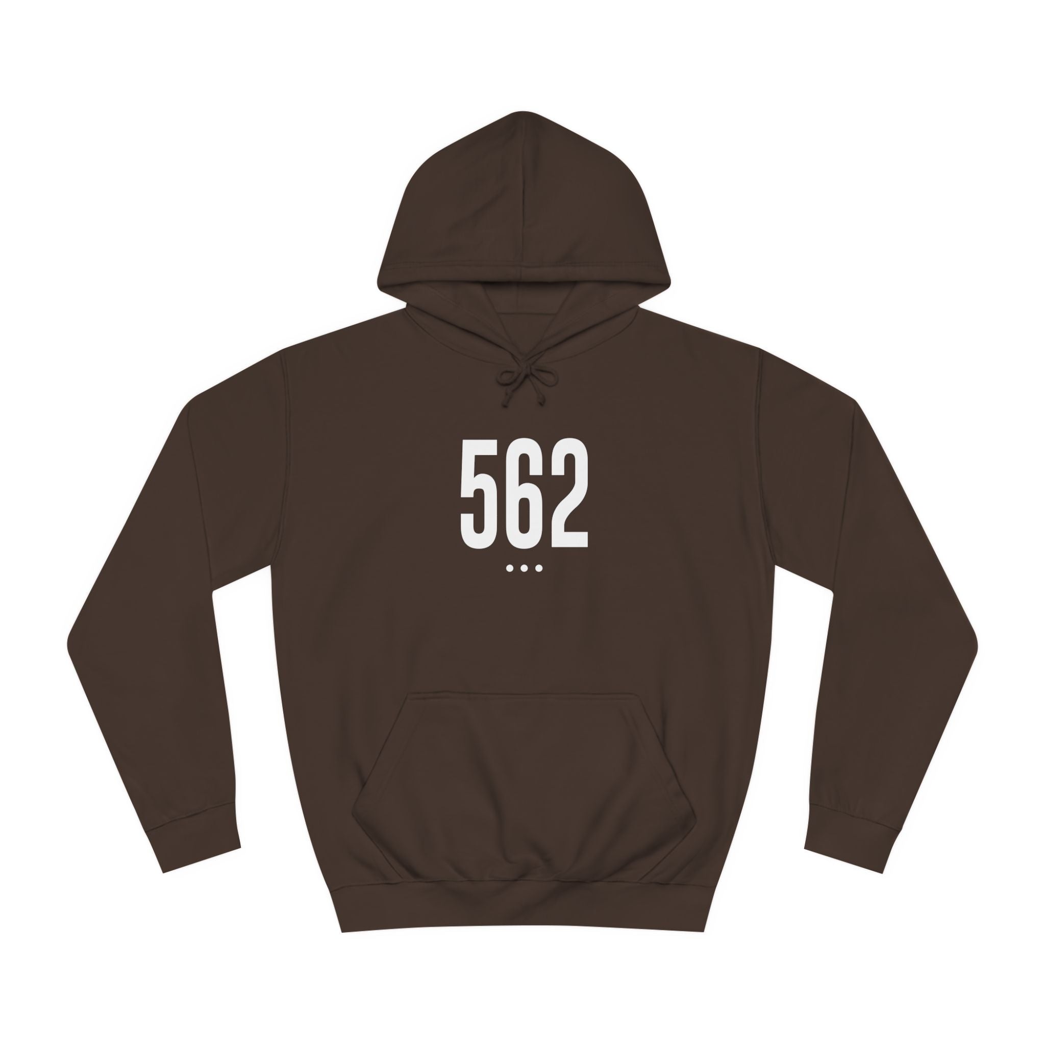 562 White Logo Front Unisex College Hoodie