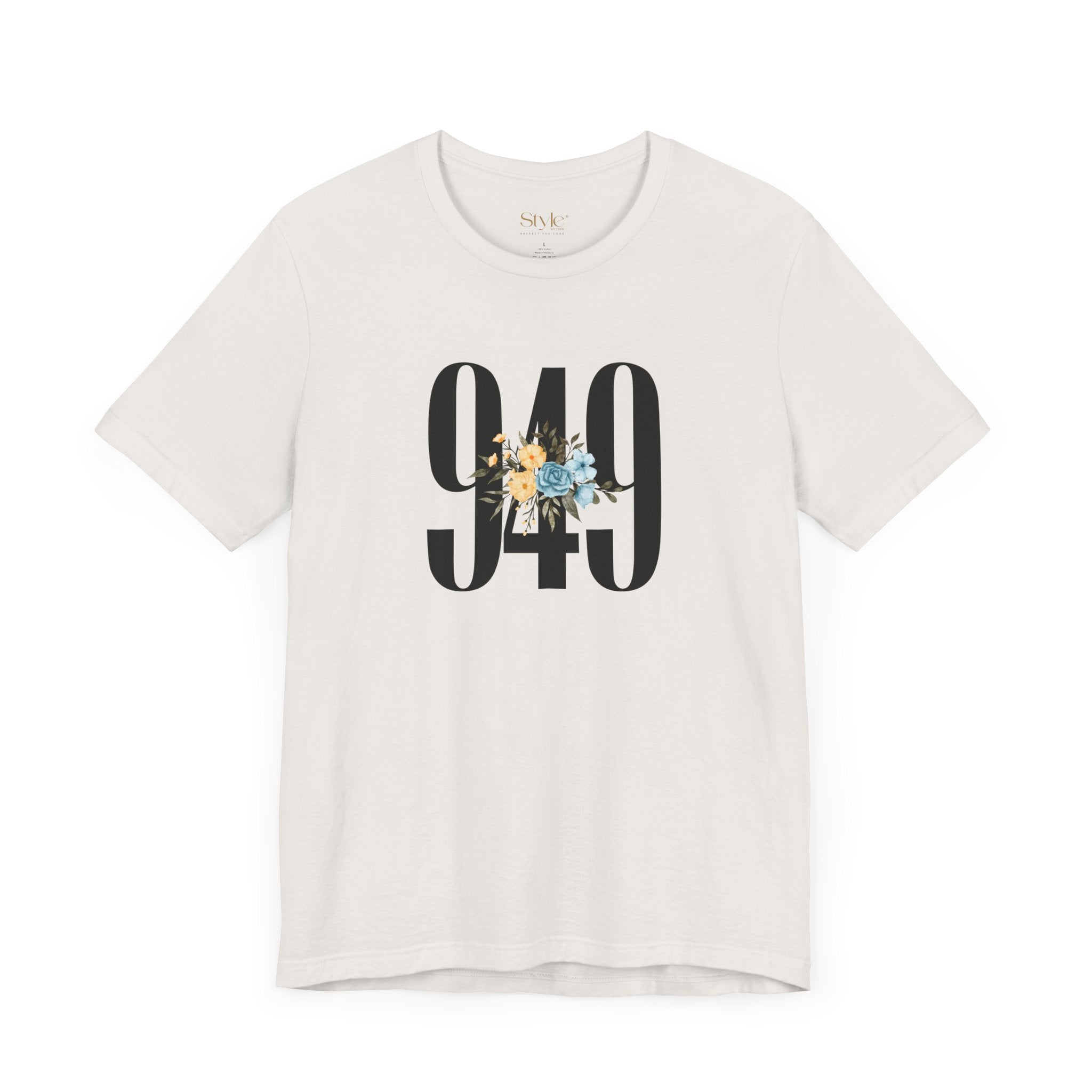 Floral 949 Unisex Tee - Casual, Gift, Birthday, Floral Design, Vintage Style