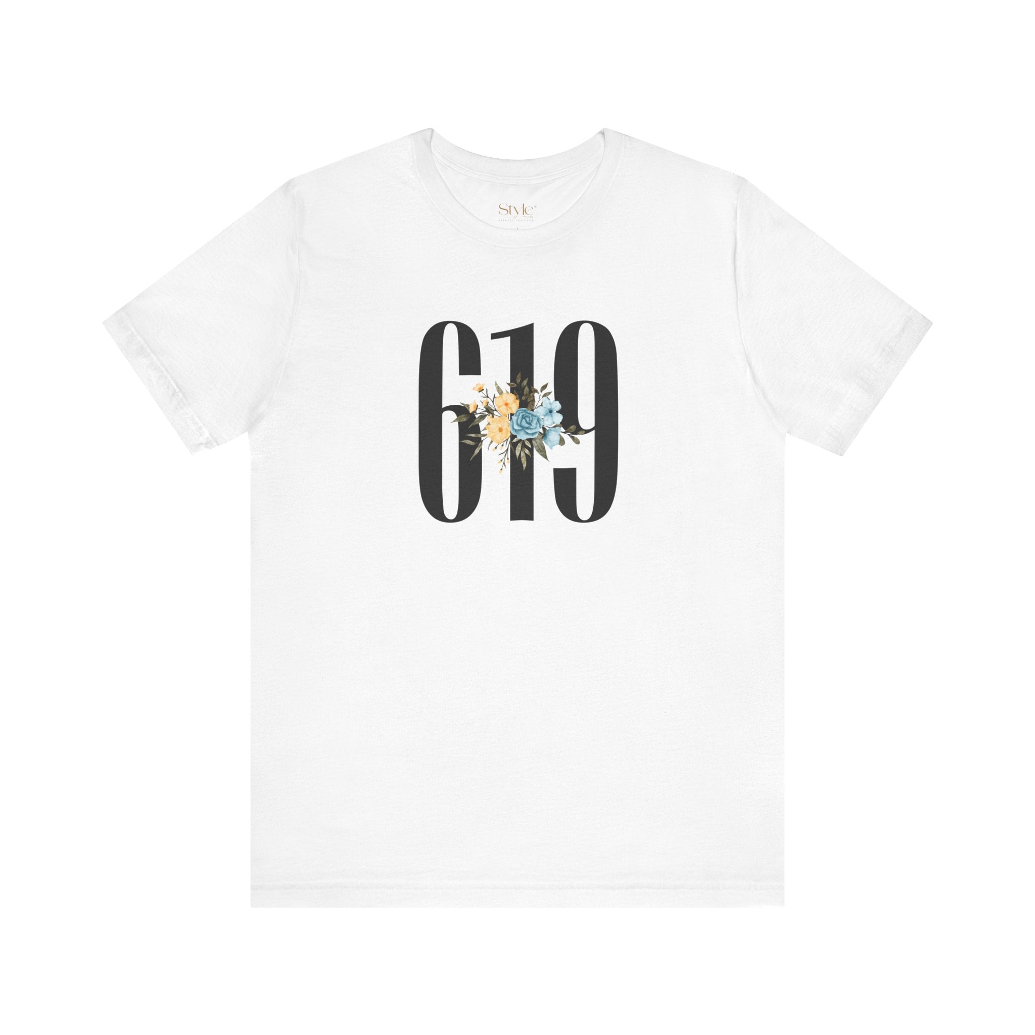 Floral 619 Unisex Tee - Casual, Gift, Birthday, Floral Design, Vintage Style
