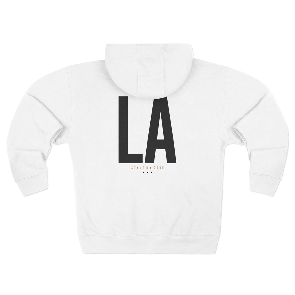 657 LA Street Style Unisex Zip Hoodie, Comfortable Layer, Great for Athleisure, Urban Fashion