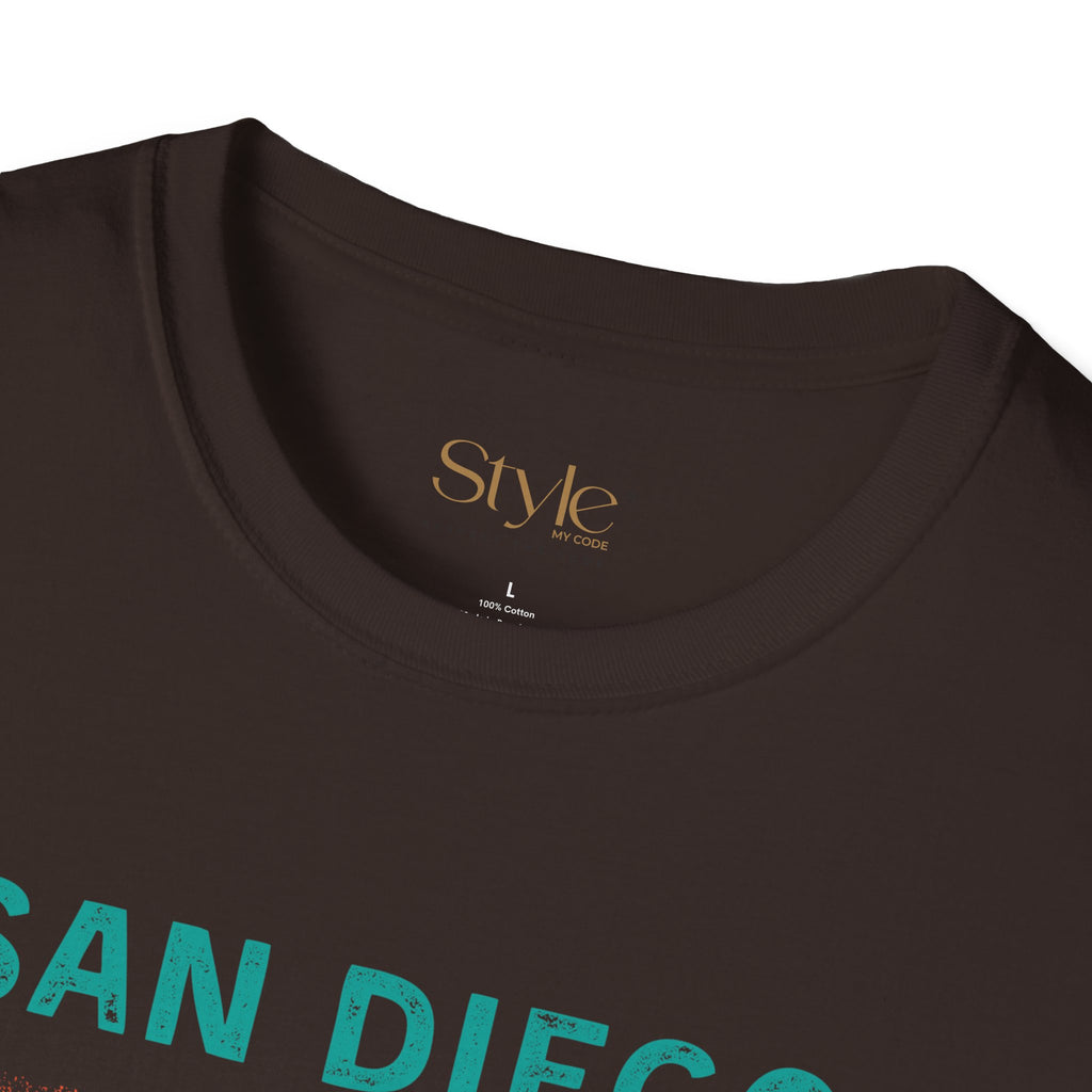 San Diego Paradise Unisex Softstyle T-Shirt, Summer Vibe Tee, Beach Lover Gift, Vacation Apparel, Casual Wear, Travel T-Shirt